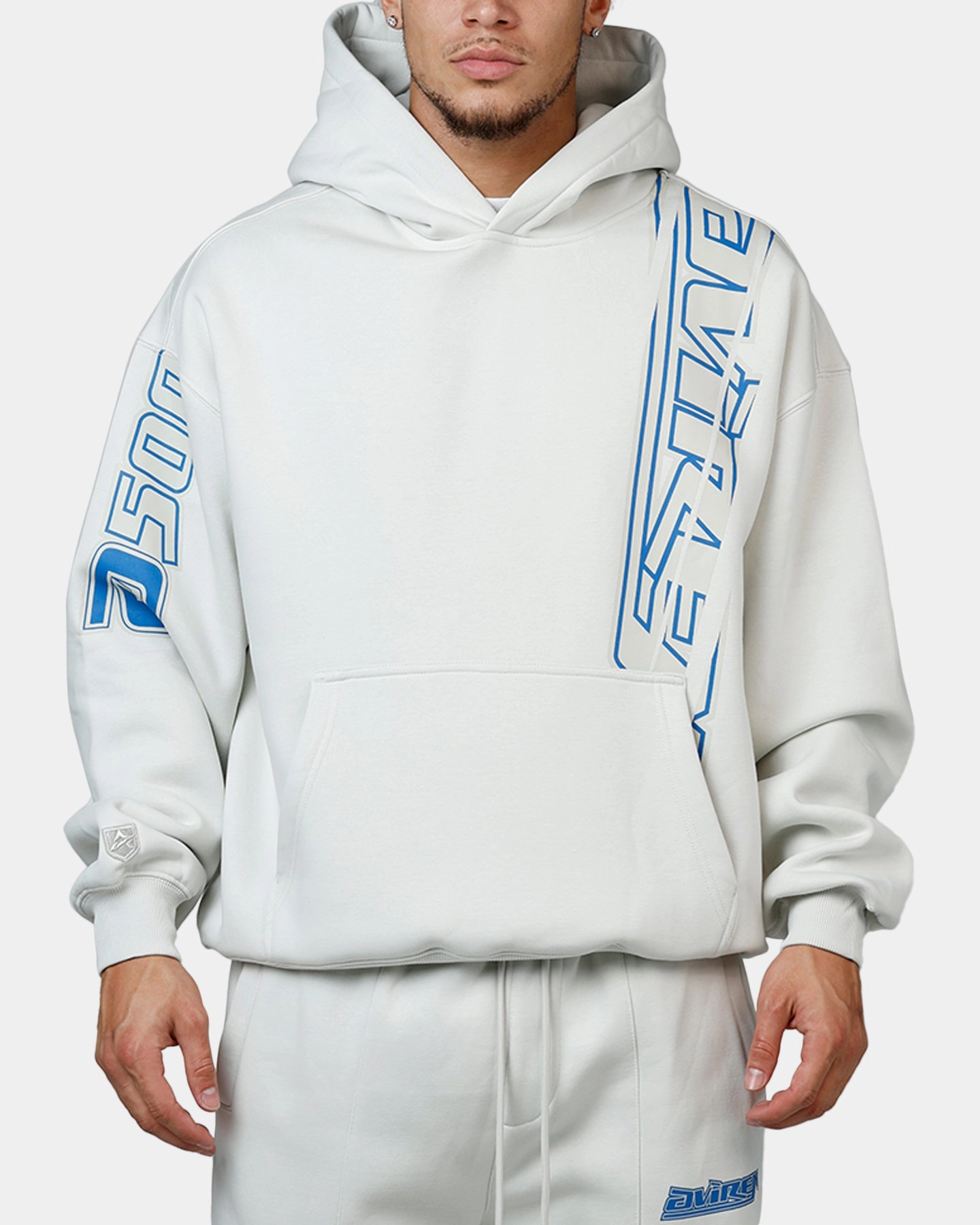 Breathable fabric Avirex Spider Racer Hoodie Grey