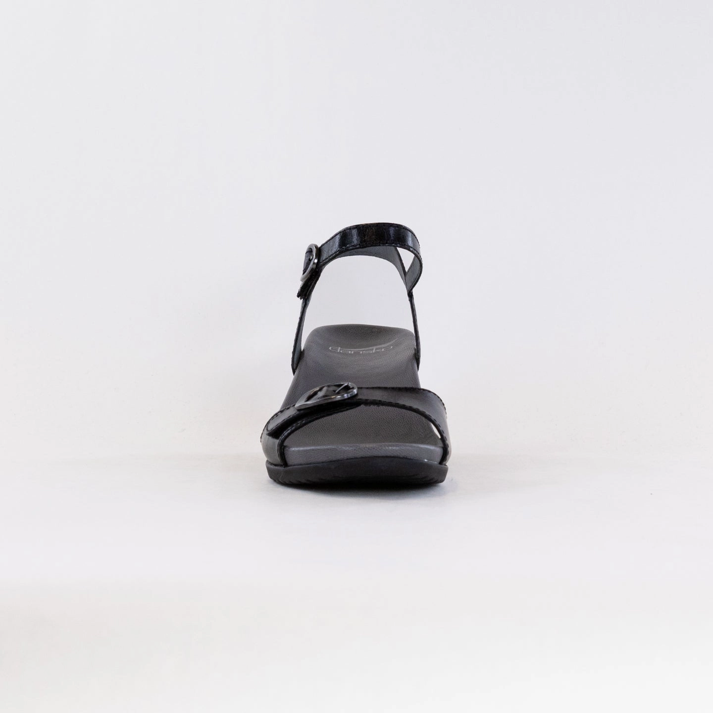 Dansko Arielle (Women's) - Black Glazed Kid Leather No Hassle heel cup