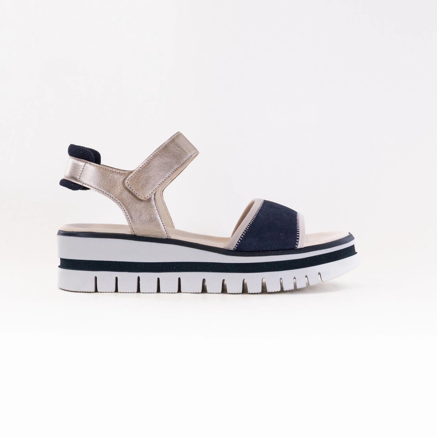 Gabor 64.629 Sandal (Women's) - Blue/Puder Comfort Fit Light Travel Flats