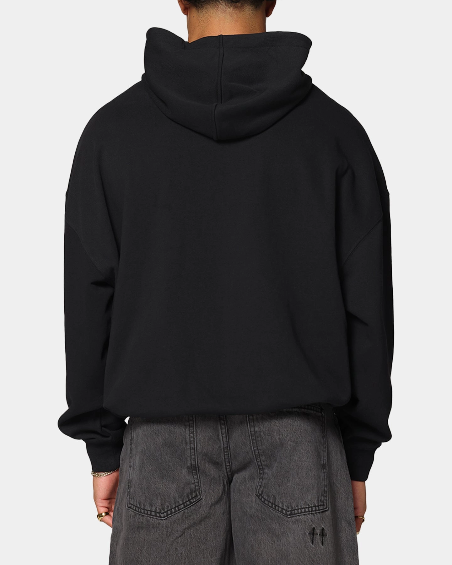 AntiPilling Technology Saint Morta Cambronne Layered Boxy Hoodie Black/Black