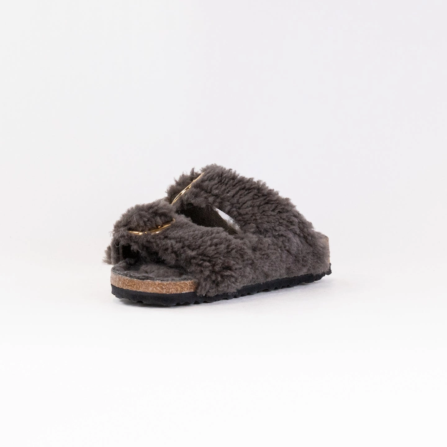 Chunky Sandal Insoles Birkenstock Arizona Big Buckle Shearling (Women's) - Concrete Gray