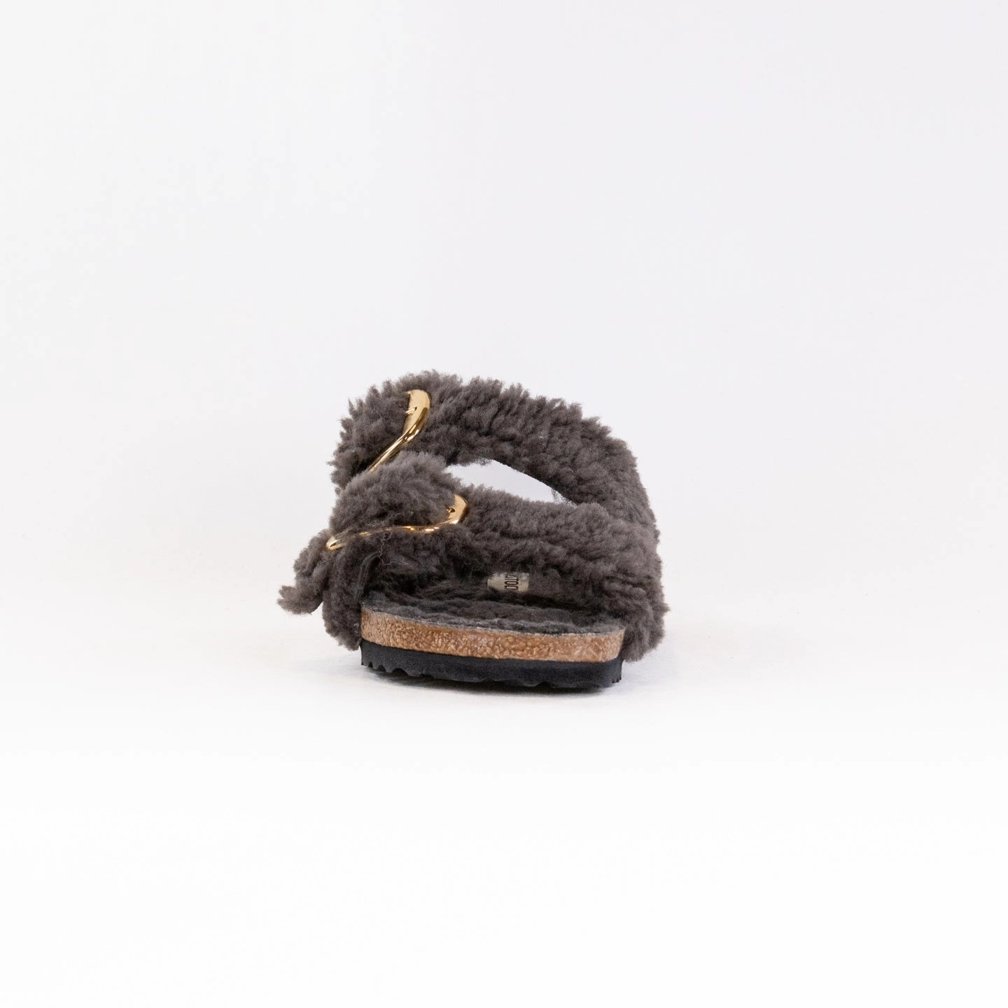 Comfortable beach sandals Birkenstock Arizona Big Buckle Shearling (Women's) - Concrete Gray