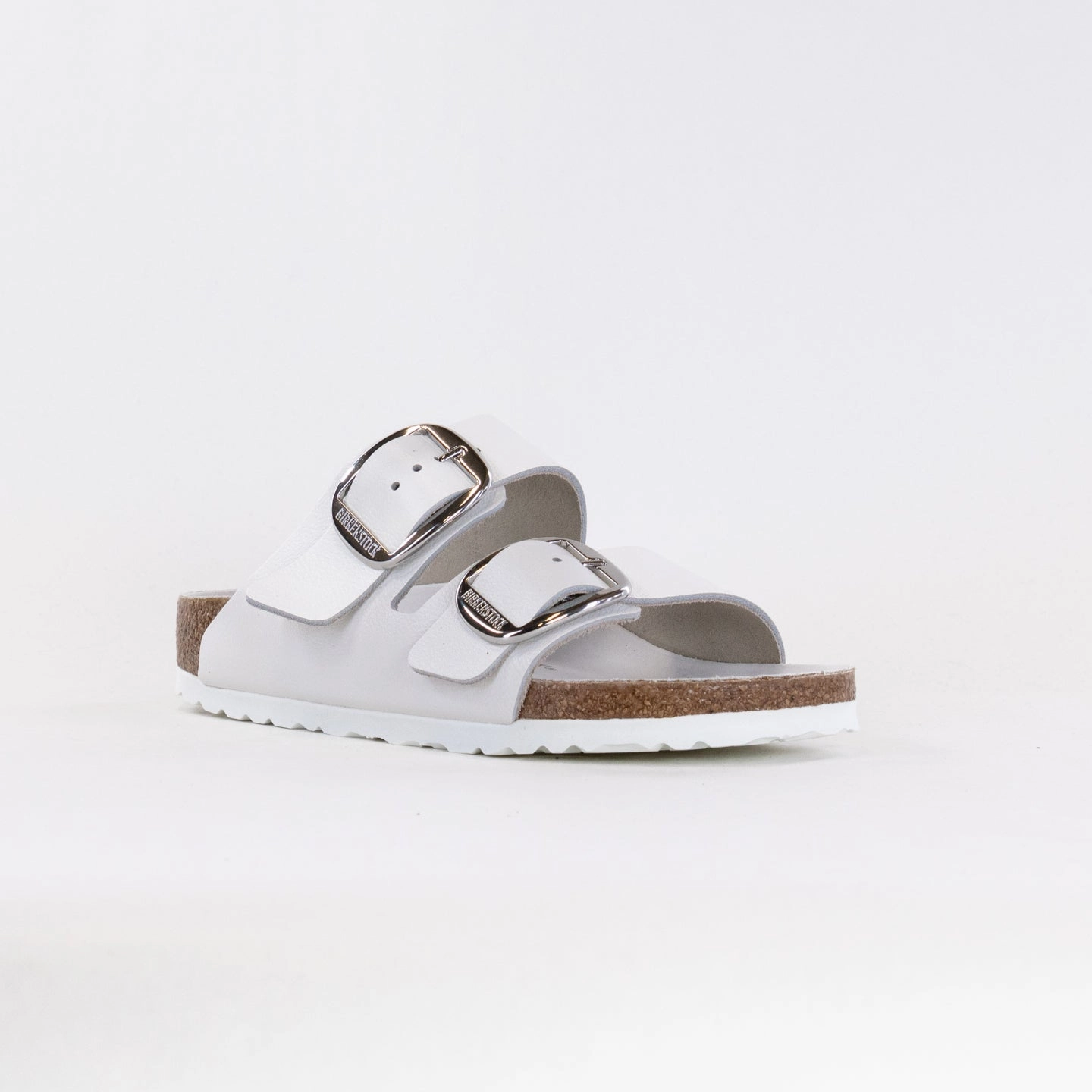 Quick Slip Light Travel Birkenstock Arizona Big Buckle (Women's) - White Leather