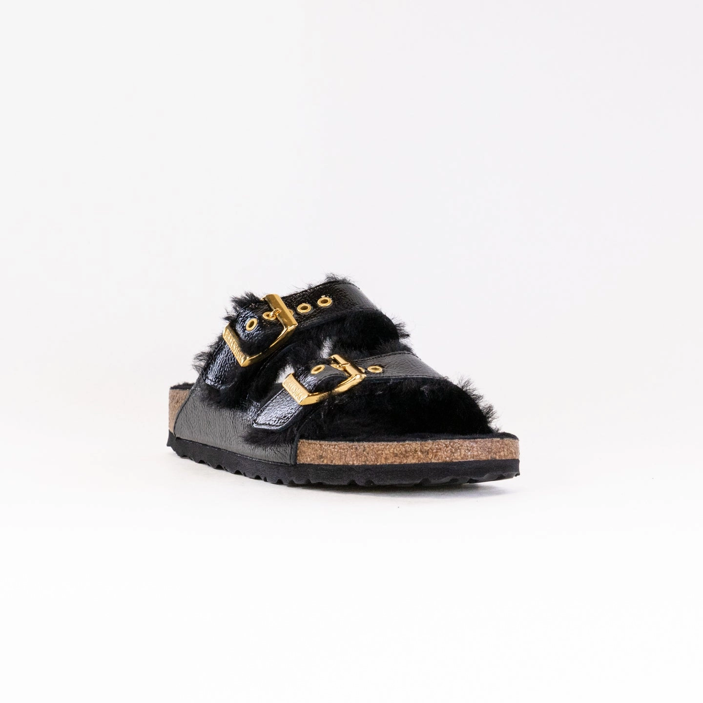 Birkenstock Arizona Shearling Eyelets (Women's) - Naplak Black Elegant morning run