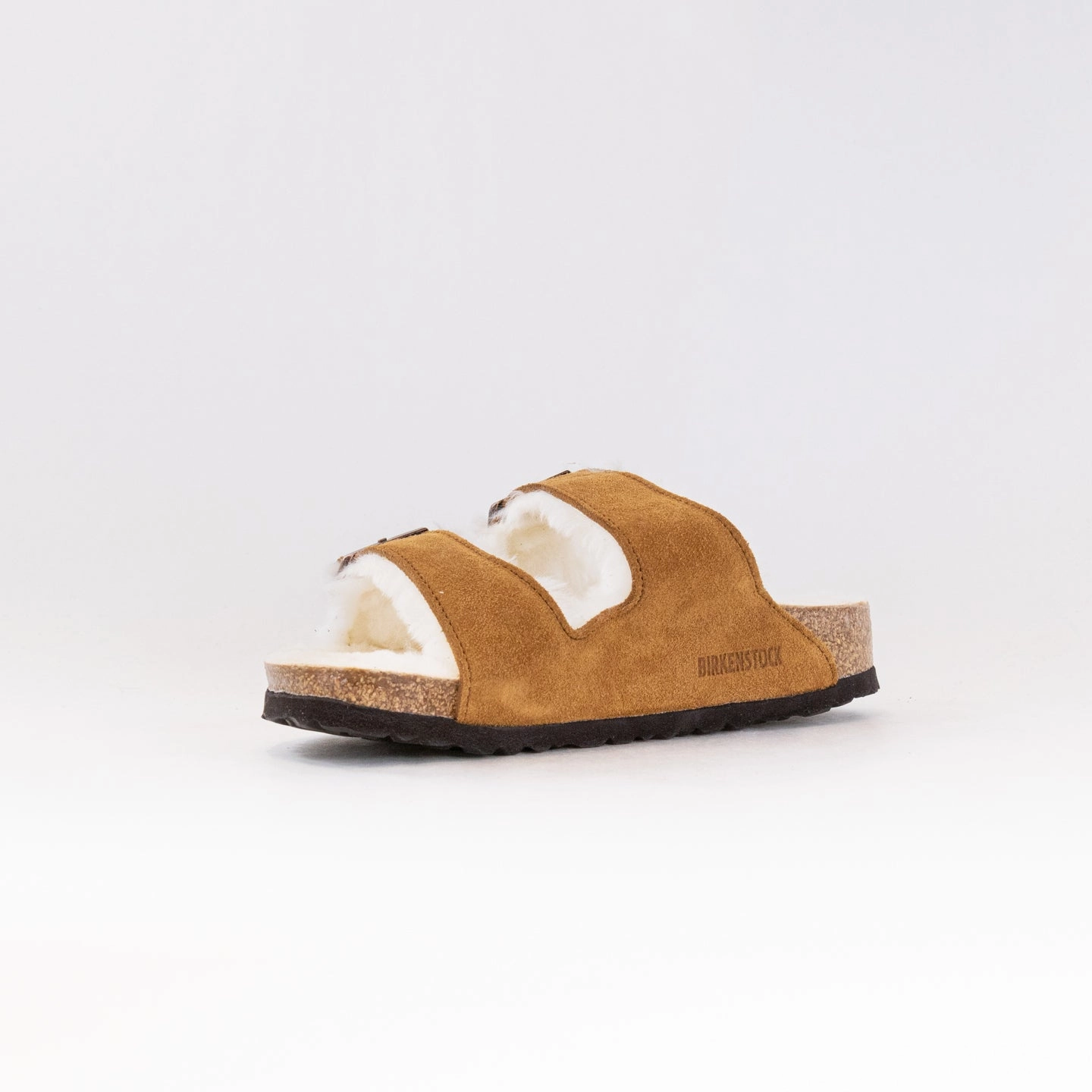 Birkenstock Arizona Shearling (Women's) - Mink Suede Breathable Walking Shoes Ergonomic Shape