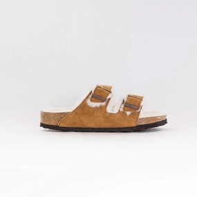 Birkenstock Arizona Shearling (Women's) - Mink Suede Casual Footwear for Every Day Sandal Maintenance