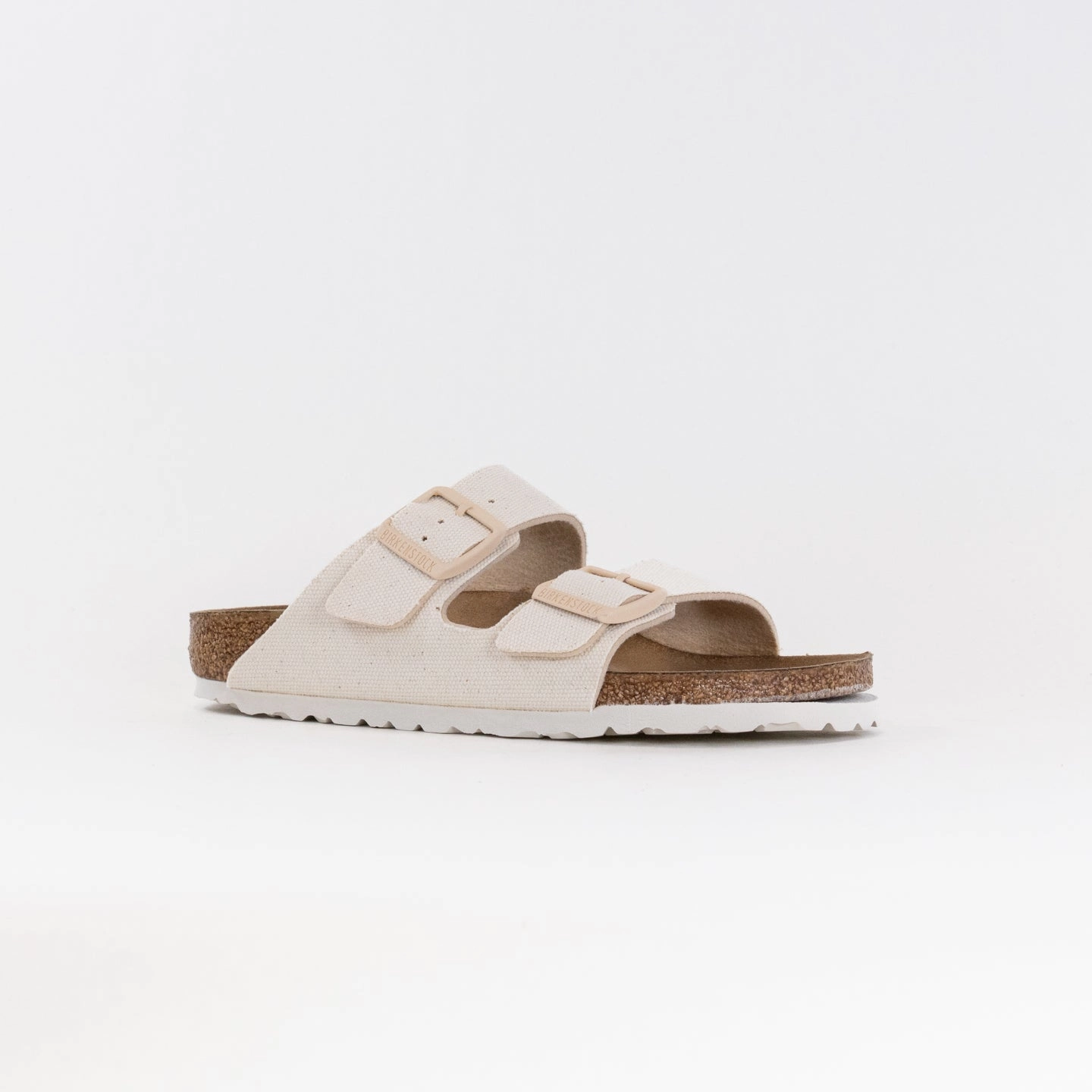 Footwear for Vacation Comfy Outdoor Shoes Birkenstock Arizona Textile (Women's) - Eggshell