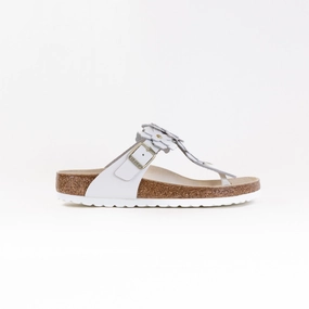 Soft Hug Birkenstock Gizeh Flower (Women's) - White Leather