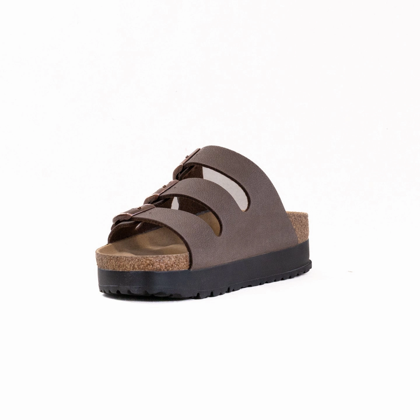 Birkenstock-Papillo Florida III Vegan Flex Platform (Women's) - Birkibuc Mocca Grip Tread Chill Gear