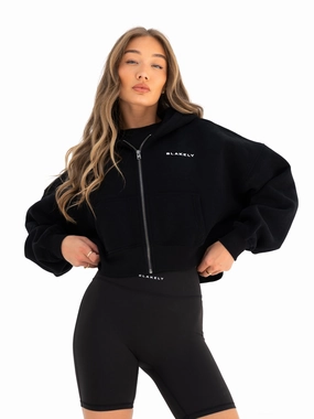 Music Festival Style Teenager Blakely Full Zip Hoodie - Black