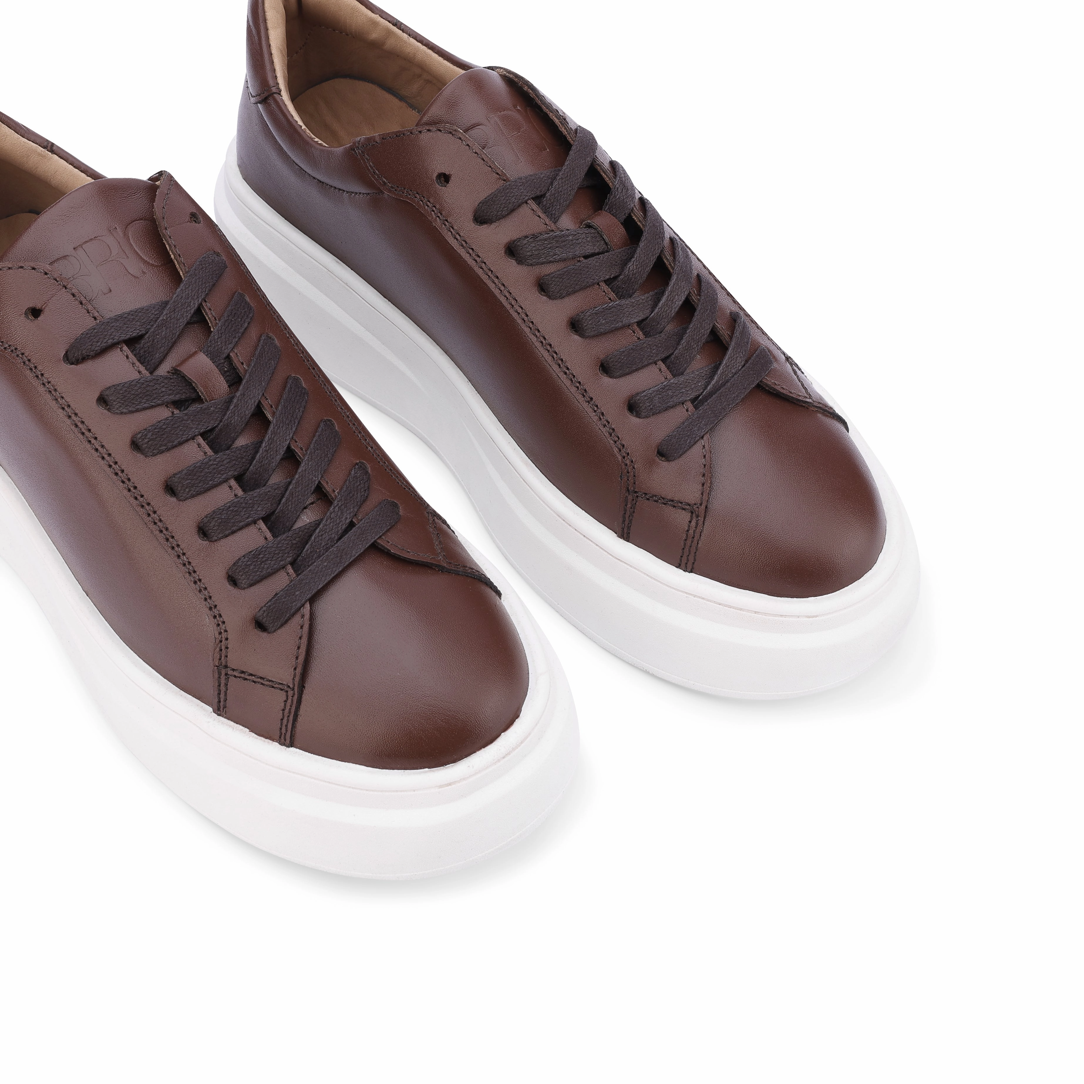 Wide Base Design BlancPeak | Plain Brown Sneakers