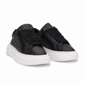 Auxetic Knit BlancPeak | Printed Black Sneakers