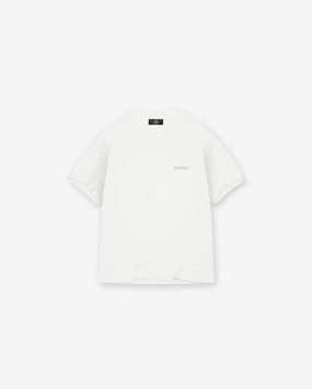 Block Logo T-Shirt - Flat White informal gathering