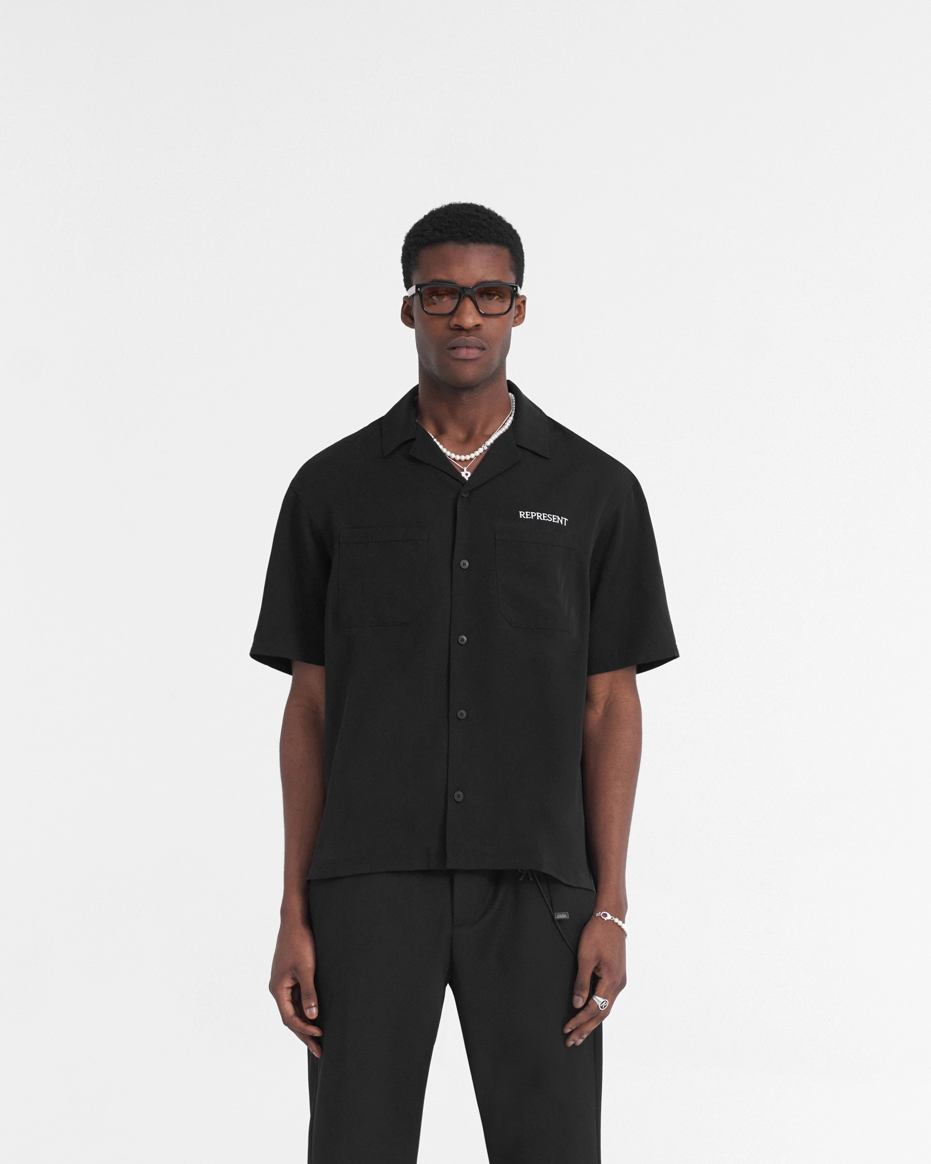 Bowling Shirt - Black Cooling Mesh Lining Premium Quality