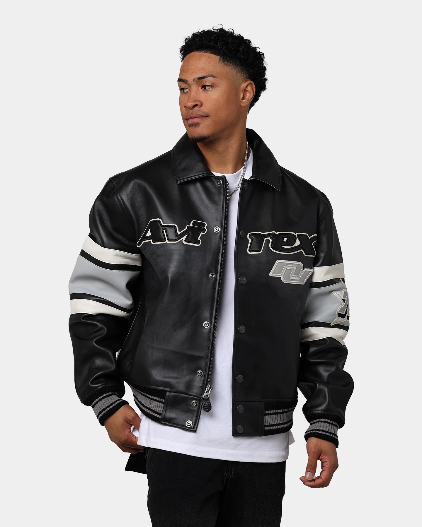 Matte Finish Avirex Limited Edition City Series Las Vegas Jacket Black