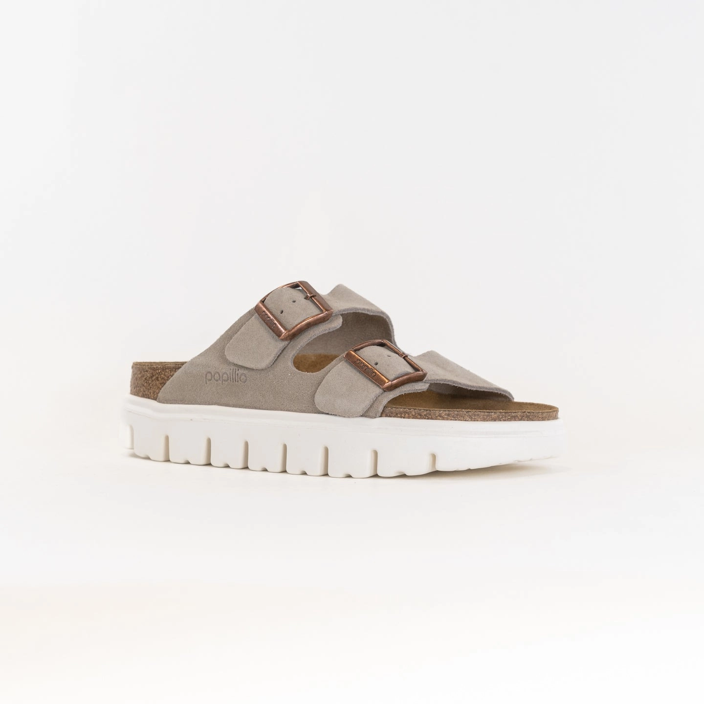 Birkenstock-Papillo Arizona Platform (Women's) - Taupe Minimal Feel