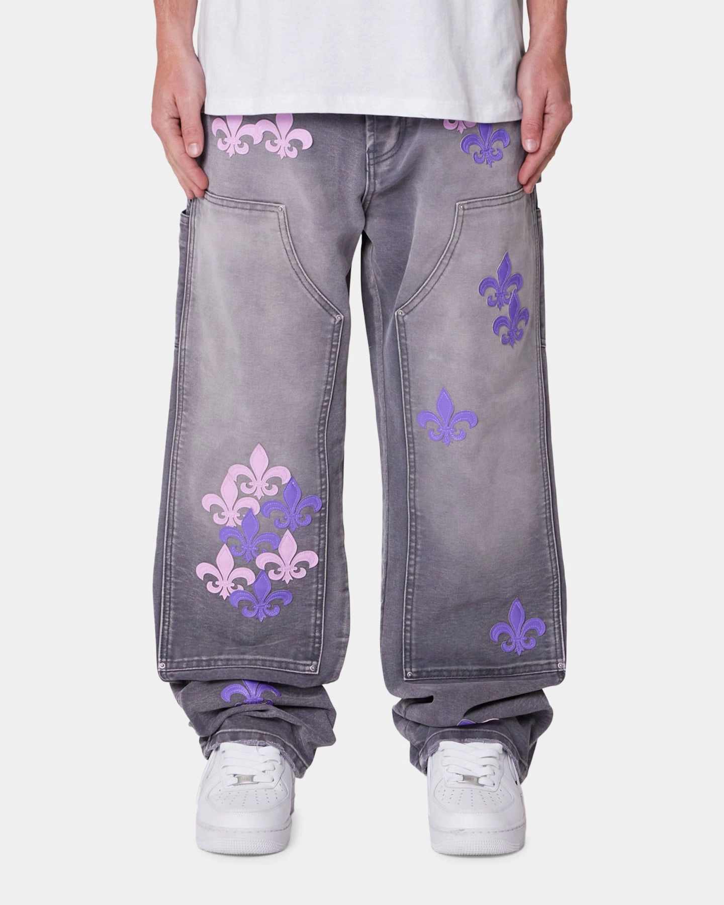 Performance Support MNML Ultra Baggy Fleur Carpenter Pants Grey