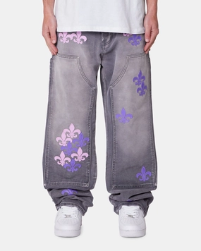 Performance Support MNML Ultra Baggy Fleur Carpenter Pants Grey