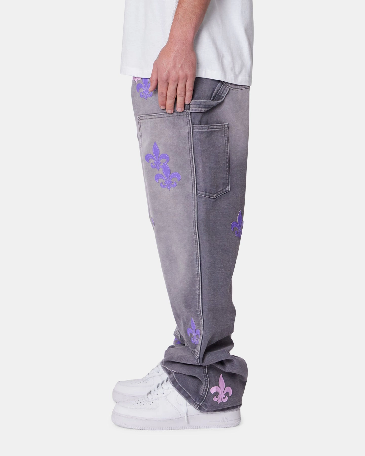 Durable Utility MNML Ultra Baggy Fleur Carpenter Pants Grey