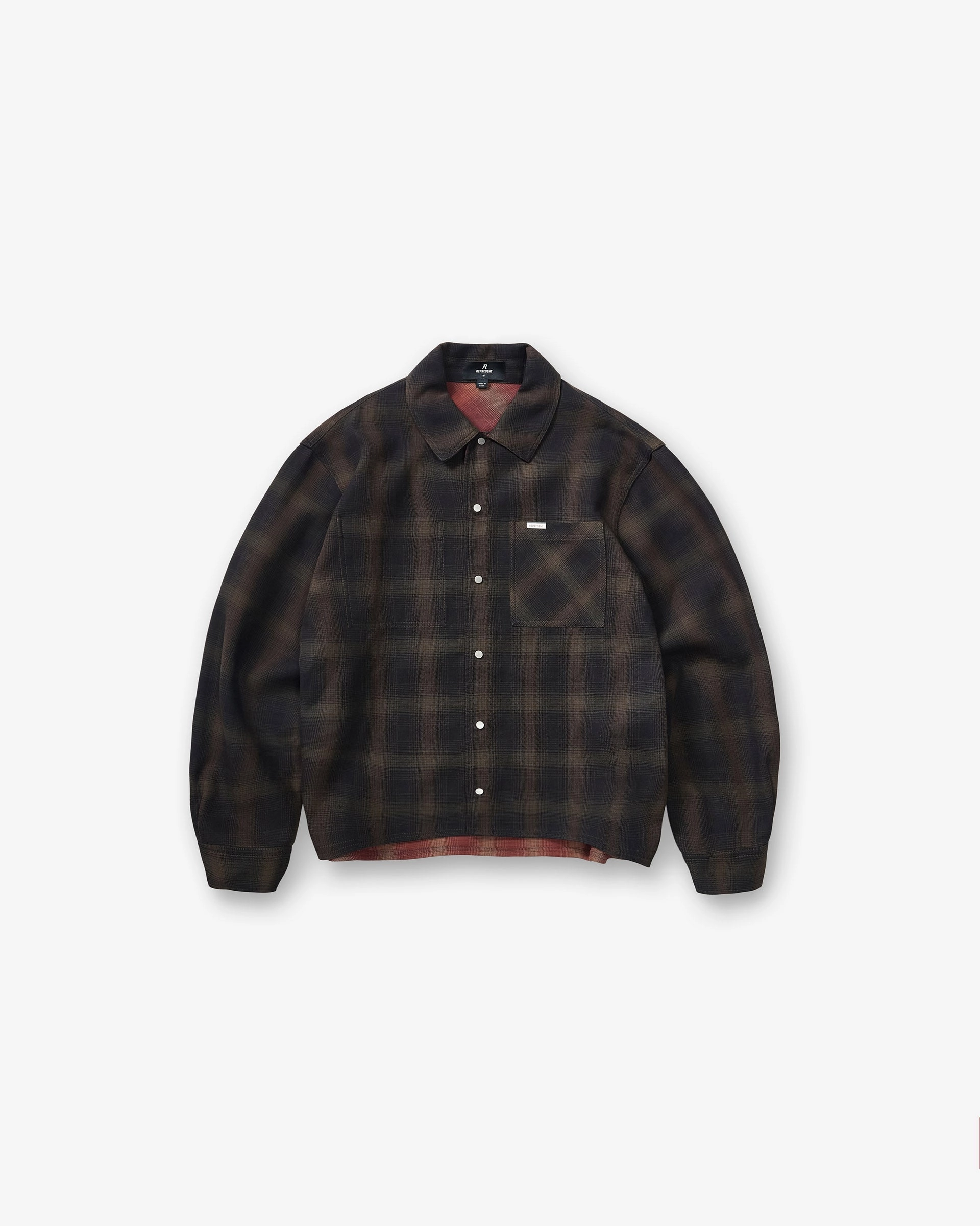 Comfy Design Bonded Reversible Check Overshirt - Nero