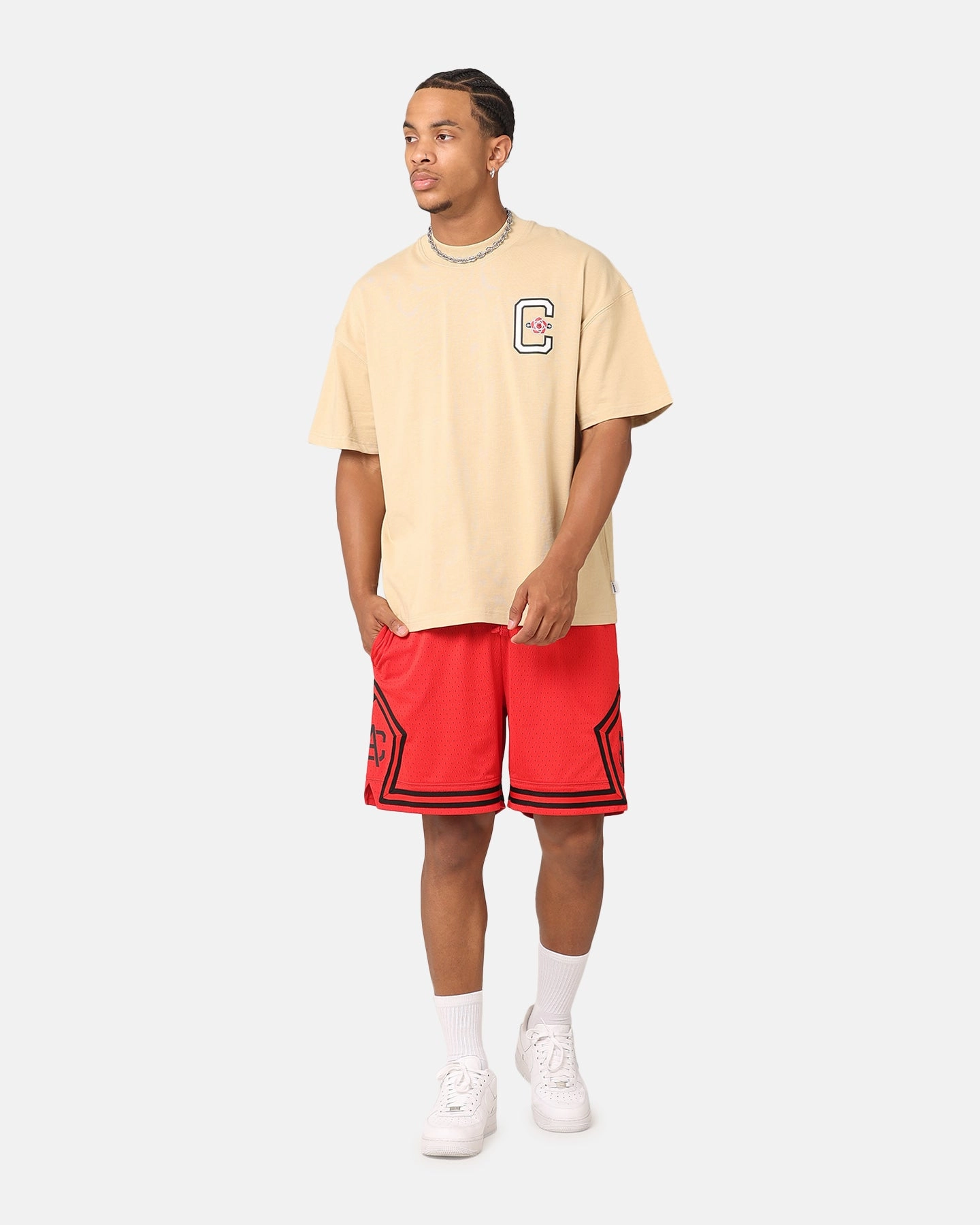 Breathable Microfiber Carre Rose Oversized T-Shirt Stone