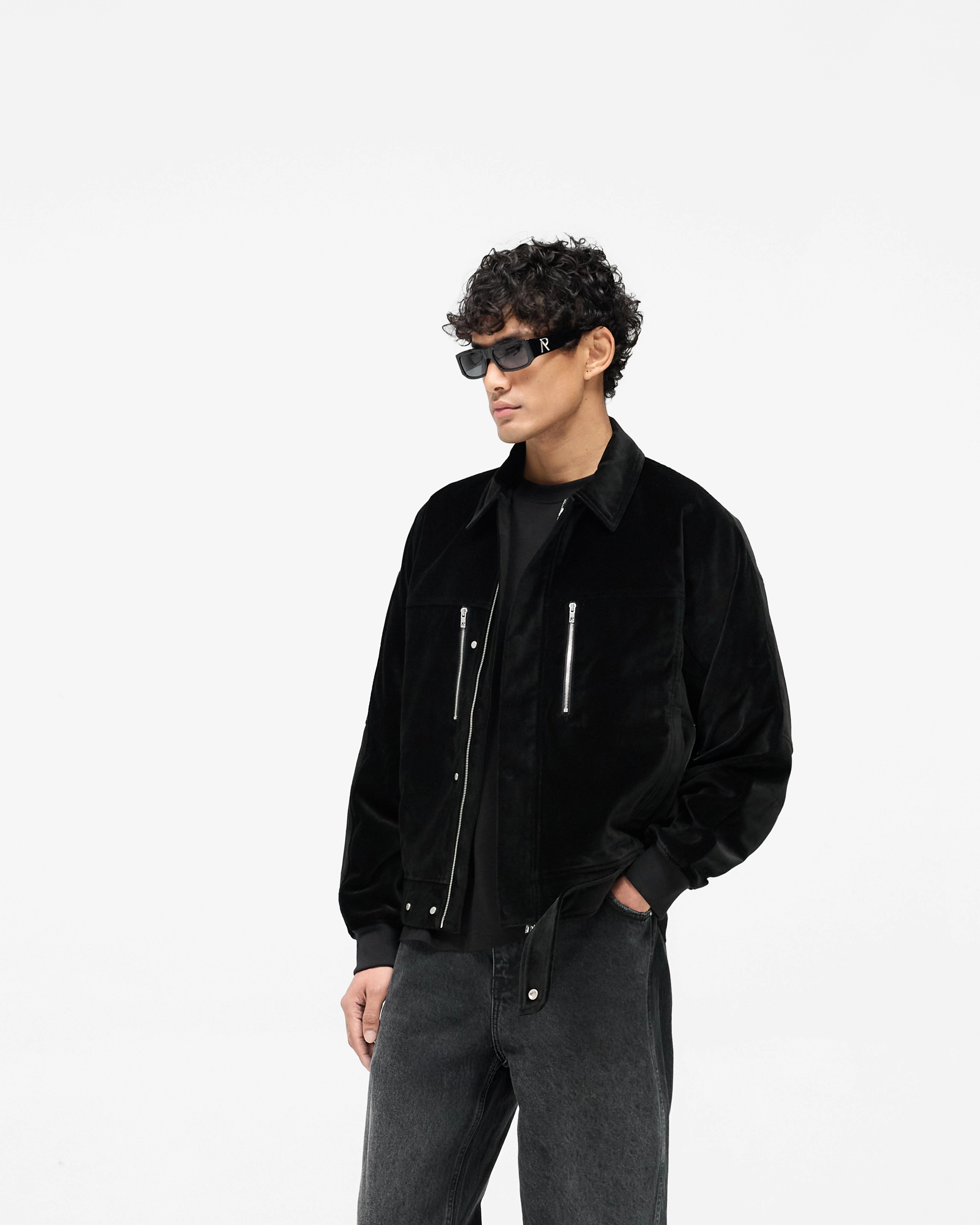 Transitional Wear Bordeaux Brushed Jacket - Black