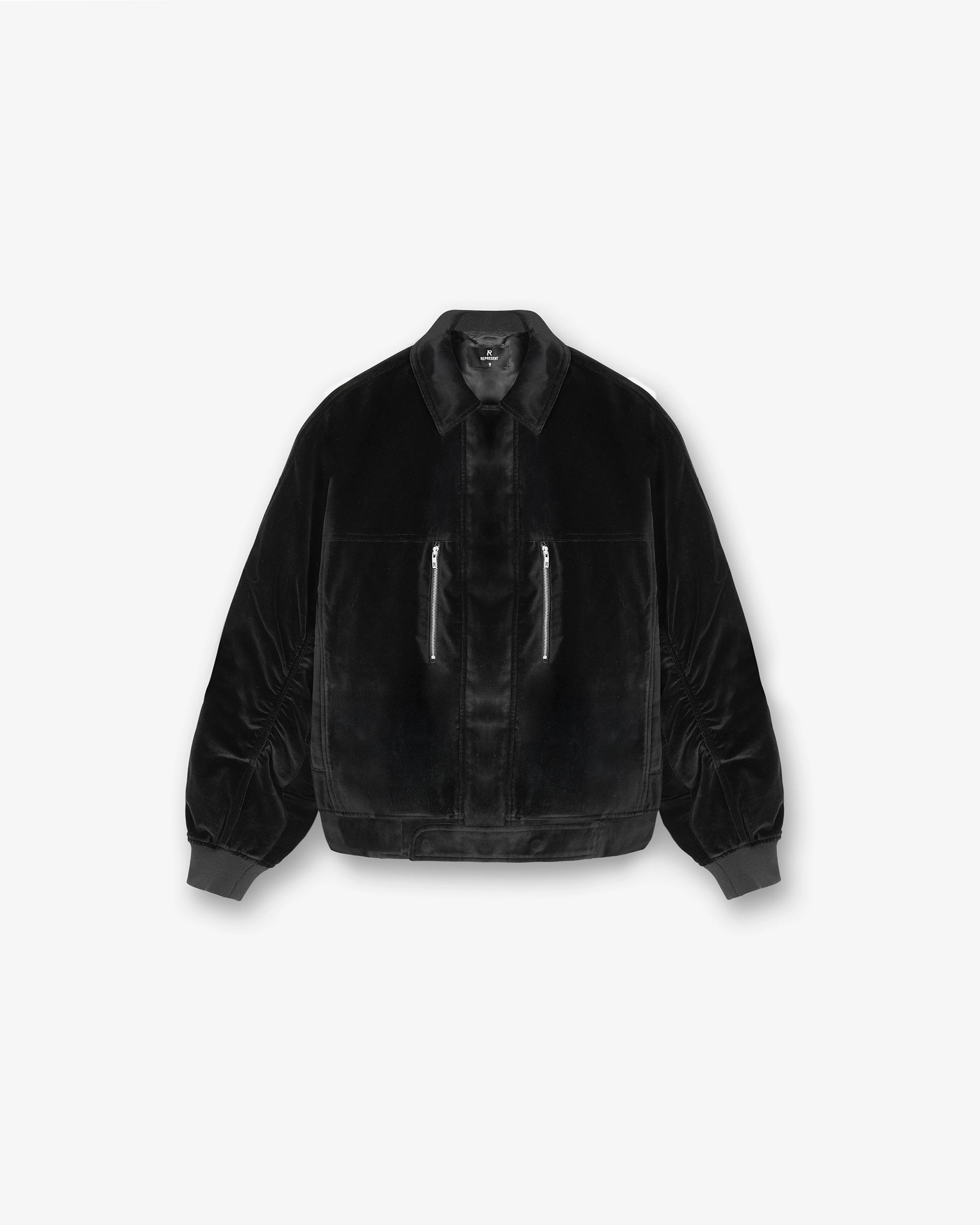 Casual Fit Silhouette Clean Jacket Detail Bordeaux Brushed Jacket - Black