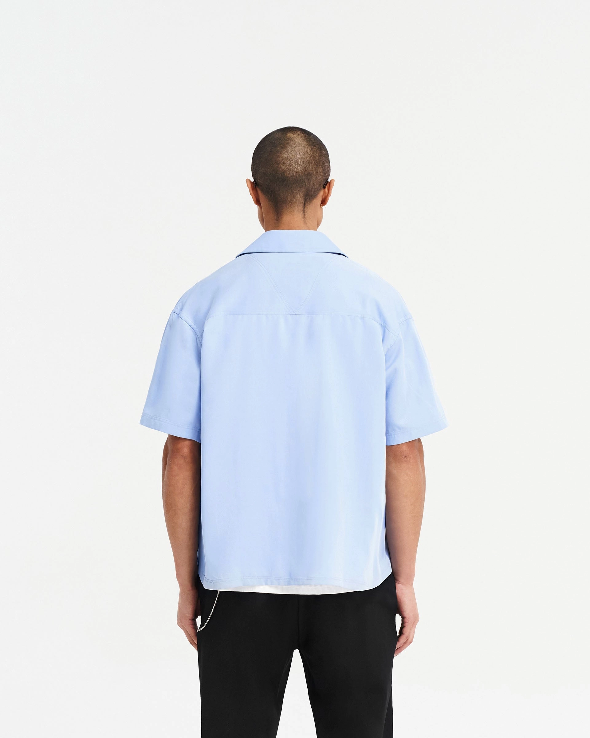 Bowling Shirt - Vista Blue Lightweight Weave
