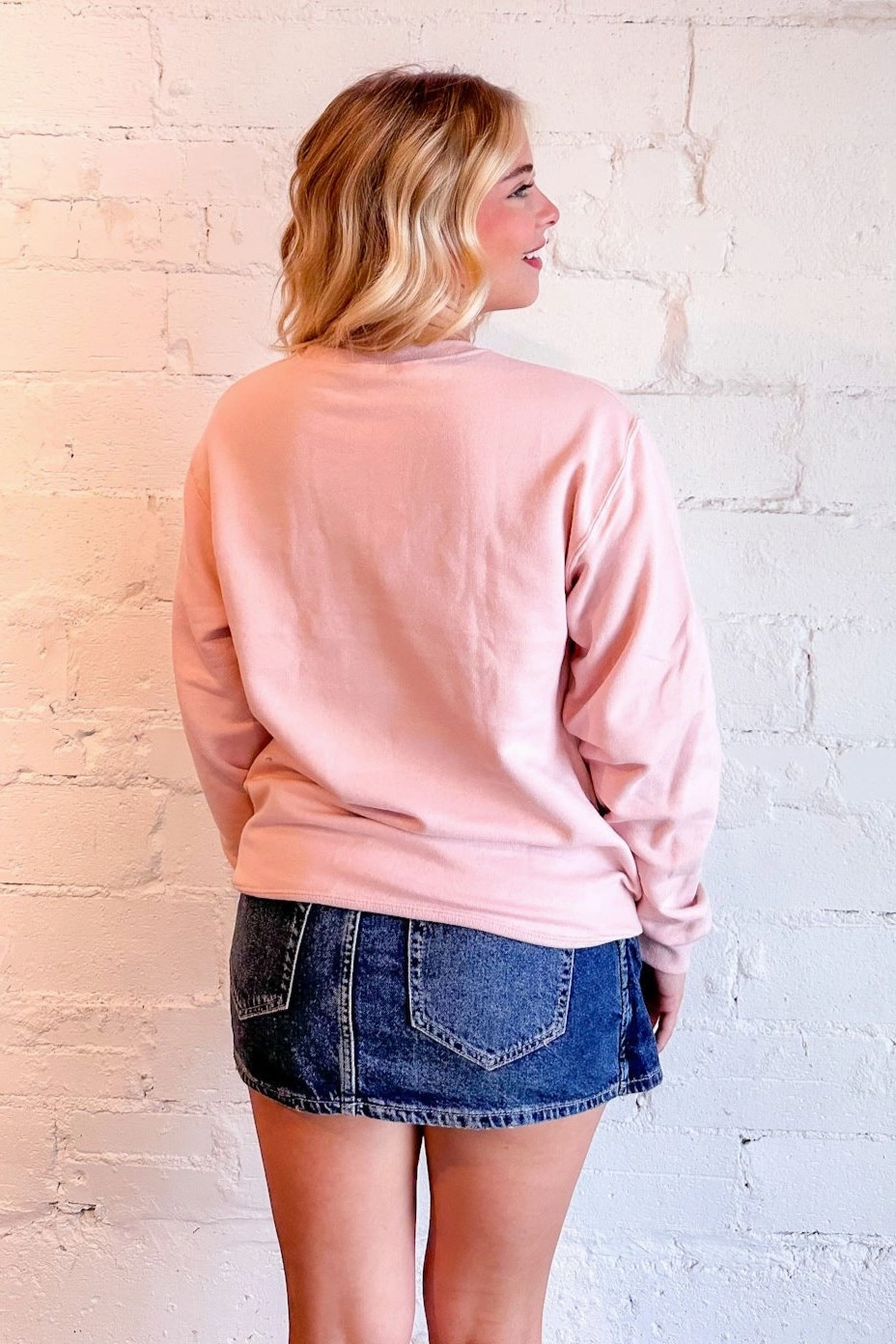 Multi Layer Weaving Timeless Feel Bowtiful Embroidered Sweatshirt