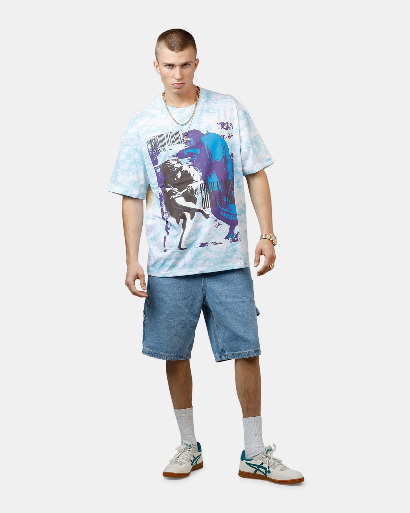 Flexible Material Bravado Guns N Roses AOP T-Shirt White Multi