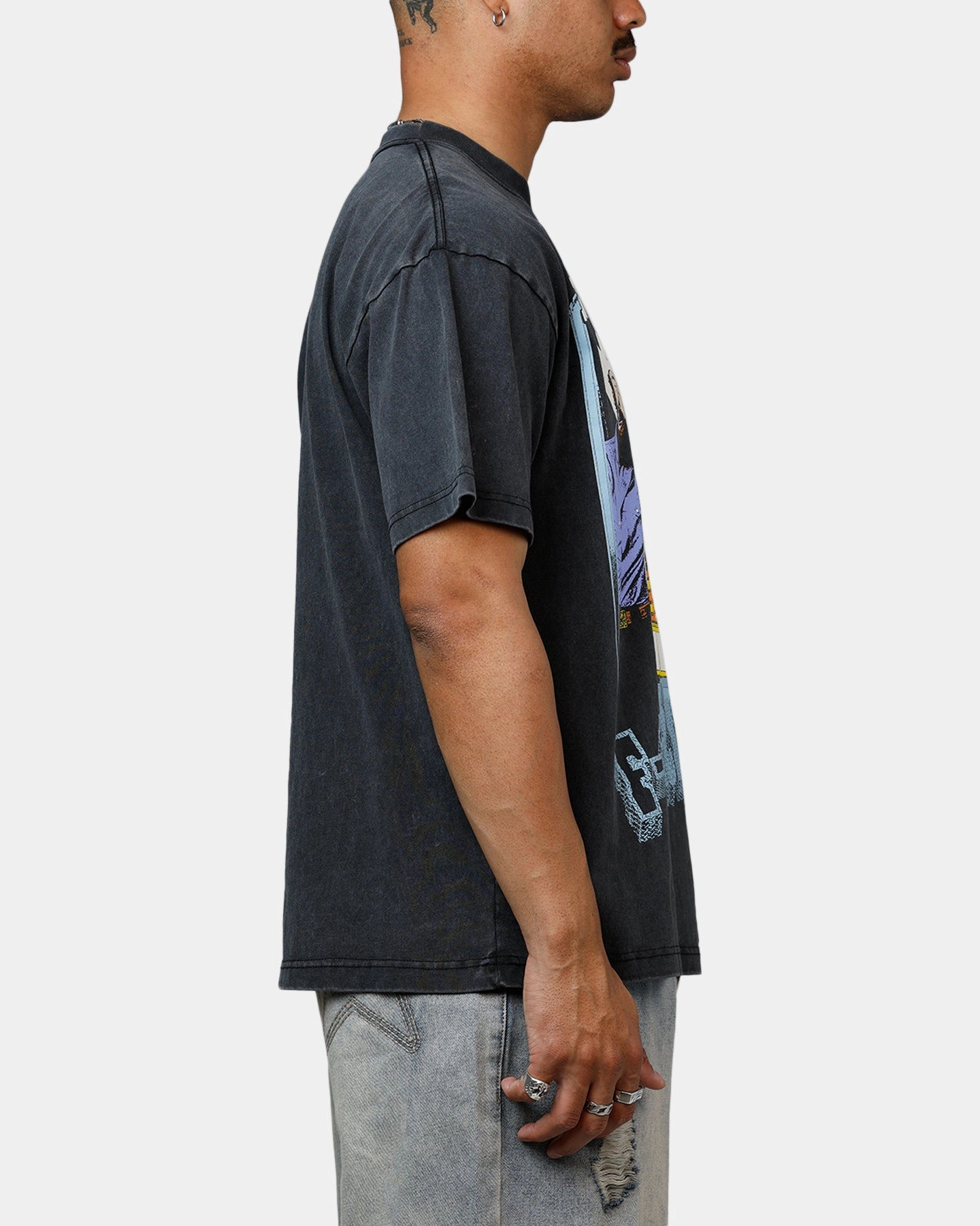 Bravado Post Malone T-Shirt Washed Black Easycare