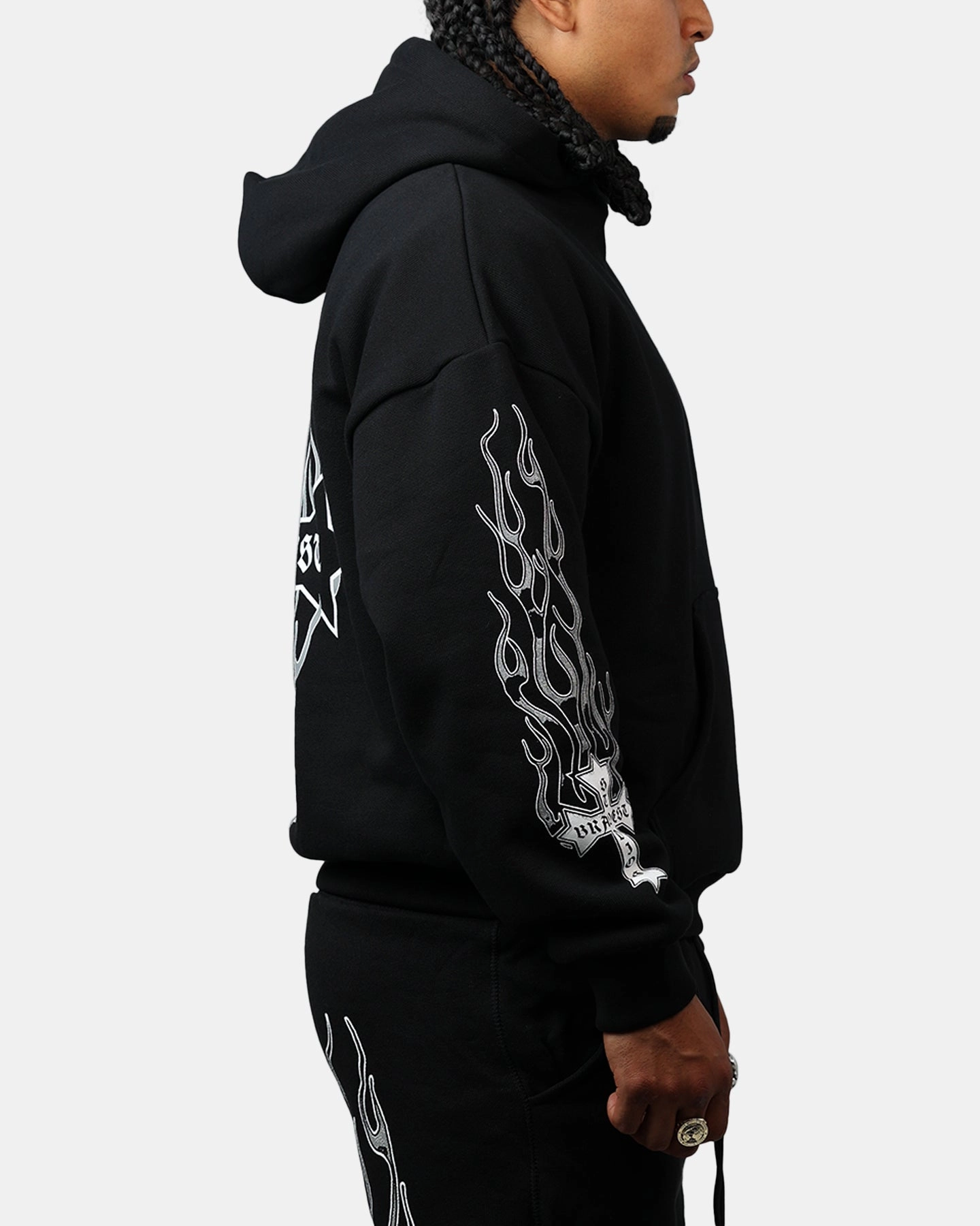 Seamless Design Bravest Eternal Hoodie Black