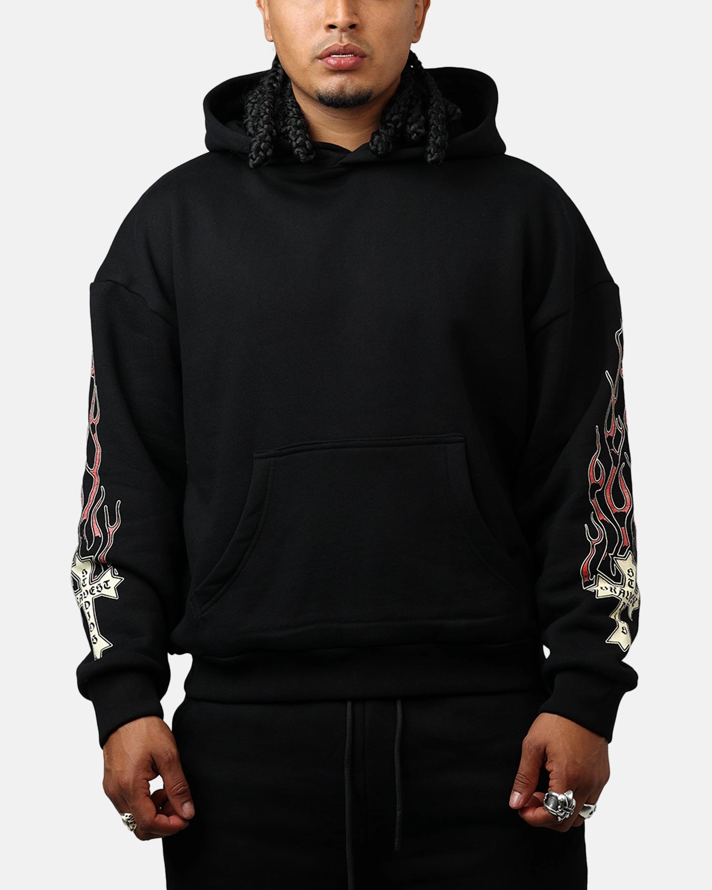 Bravest Eternal Hoodie Black/Red AbrasionResistant Edging