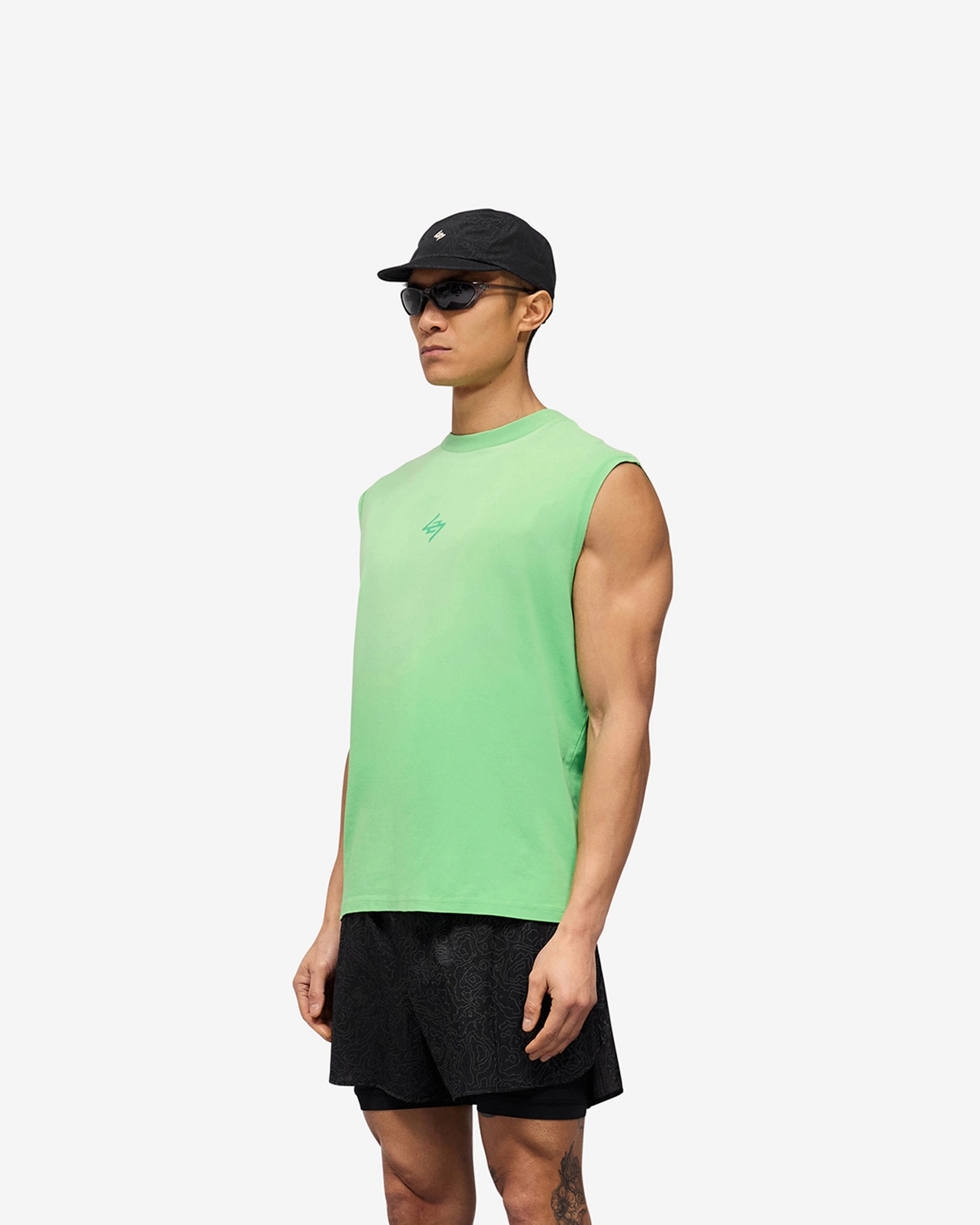 247 Motion Oversized Tank - Speed Green Sleep HighThreadCount