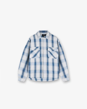 No Bulk Layering System Season Flannel Shirt - Mid Blue