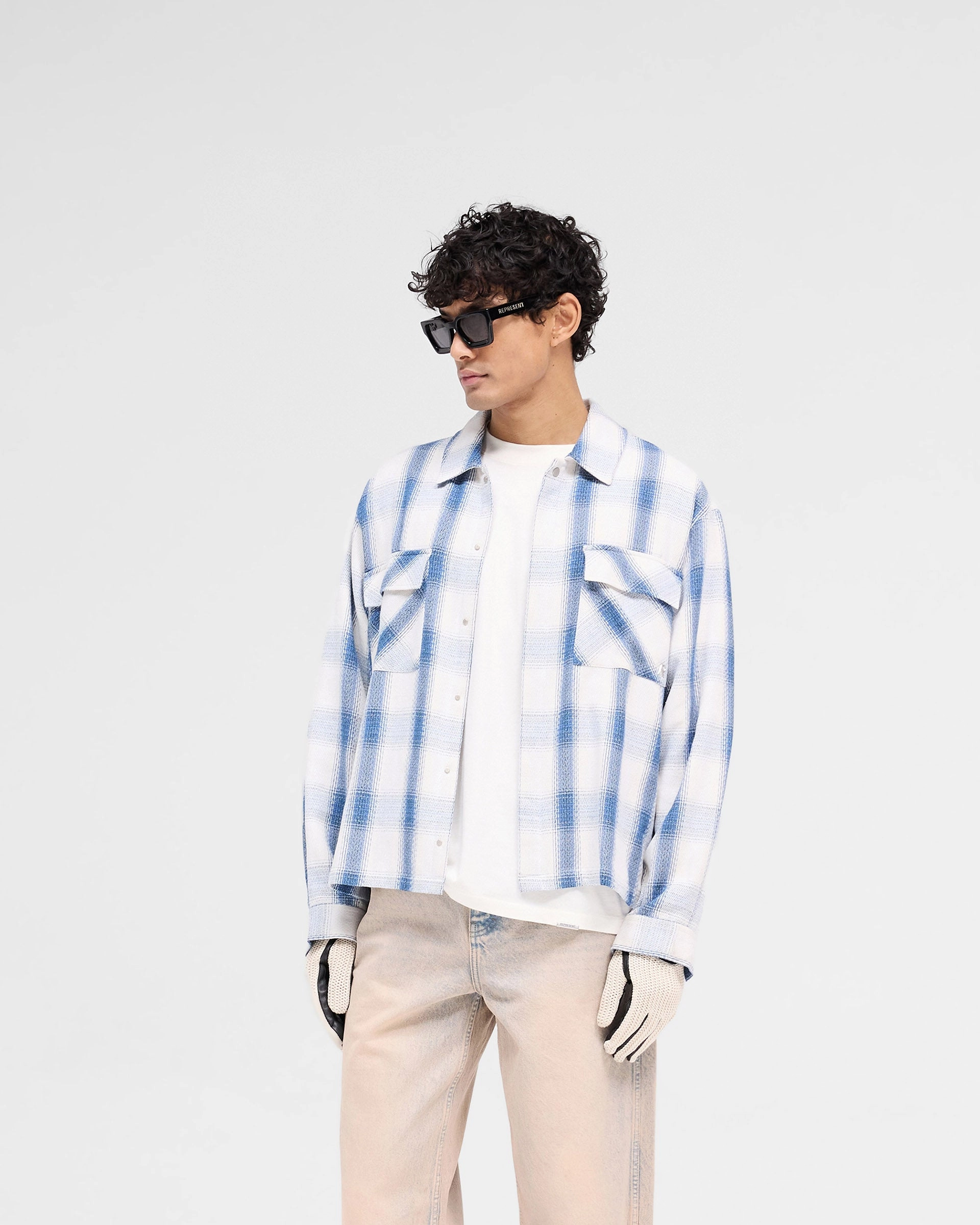 Perfect Wear Contemporary Look Season Flannel Shirt - Mid Blue