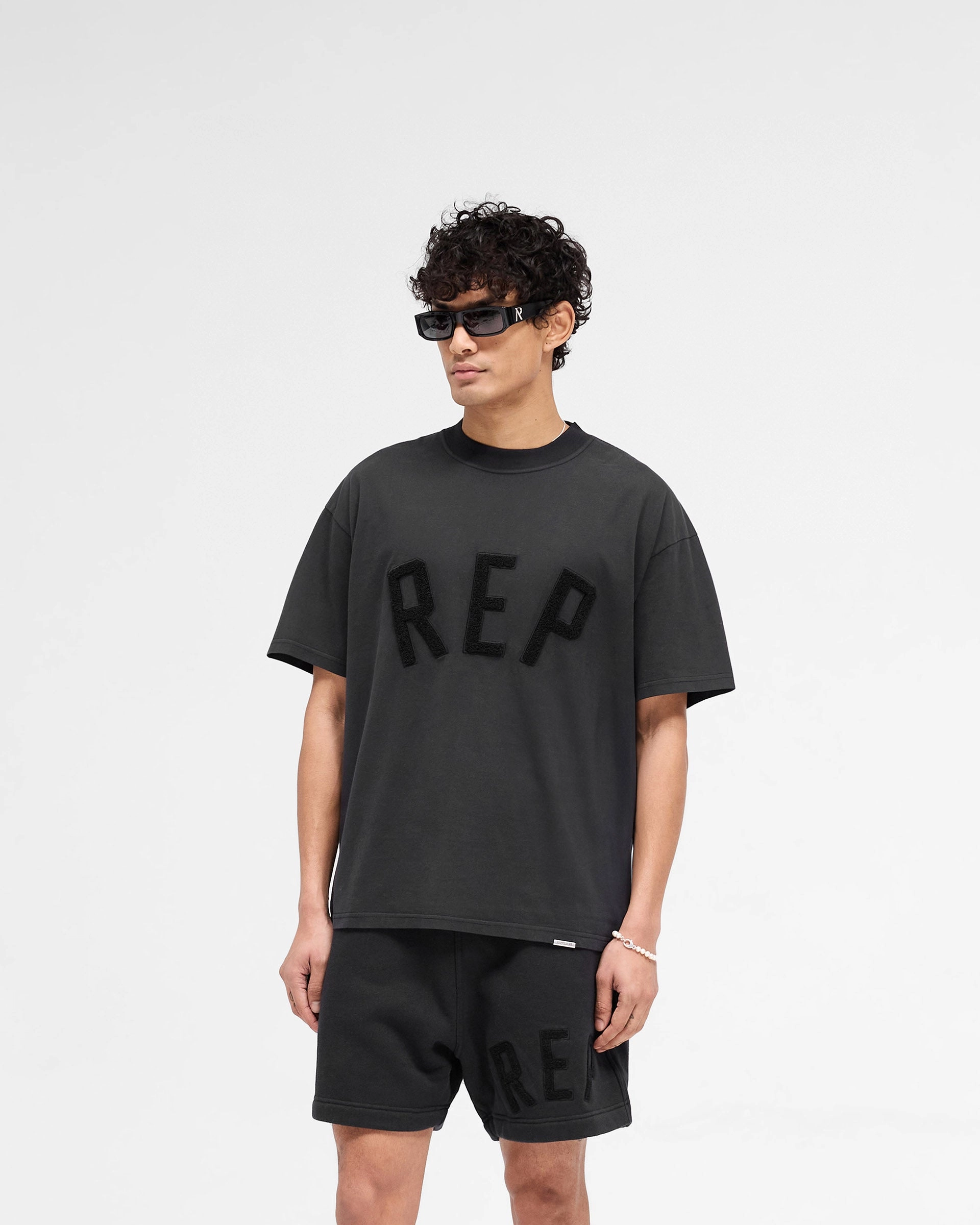 Rep Applique T-Shirt - Off Black Casual Layers Perfect Layer Wear