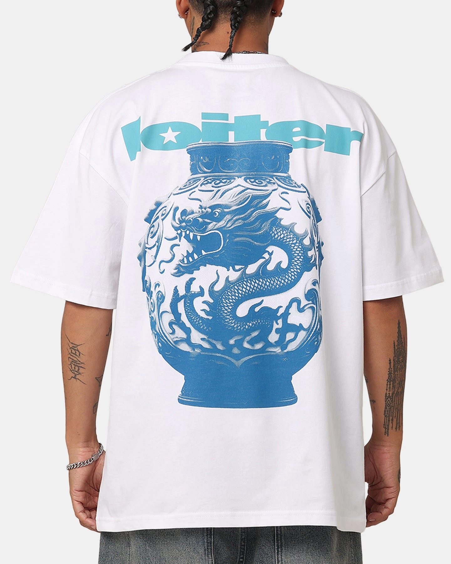 FullCut Shoulder Loiter Fine China T-Shirt White