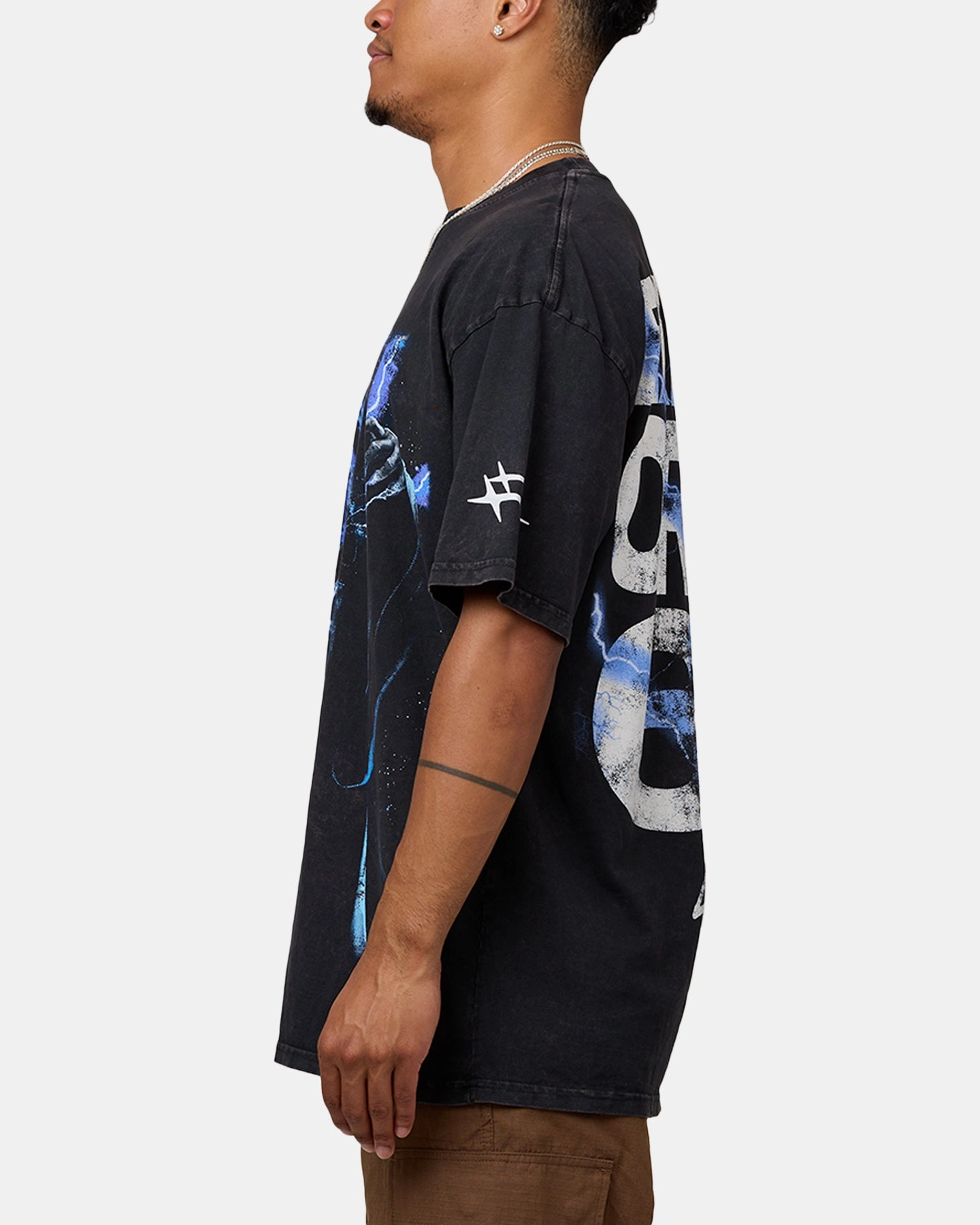 Star Wars Darth Sidious T-Shirt Black Wash DoubleLayered Neckline