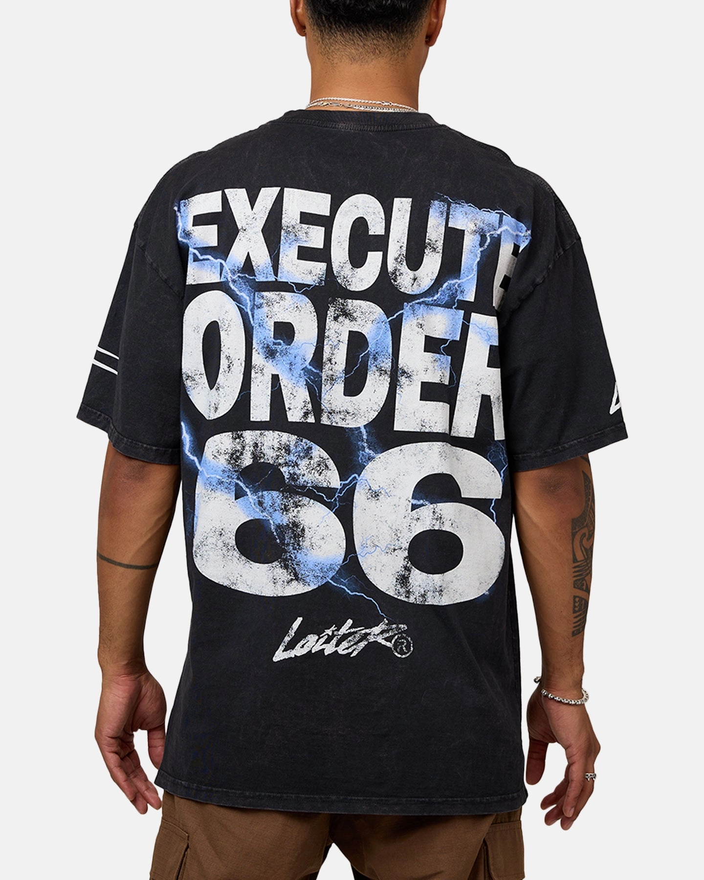 Star Wars Darth Sidious T-Shirt Black Wash High Stretch Fabric Ribbed Collar Design