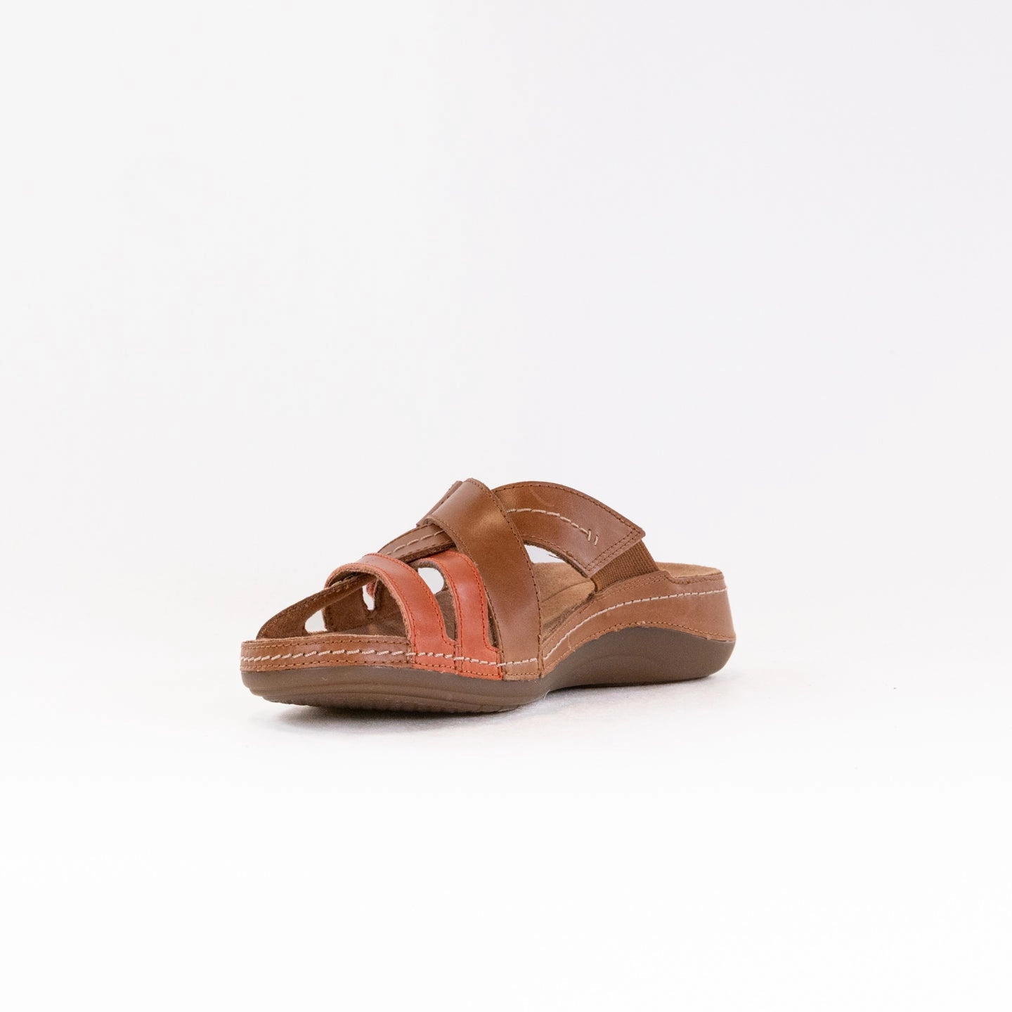Cushioned Footbed Sunny Mood Clarks Cecily Slide (Women's) - Tan Combination