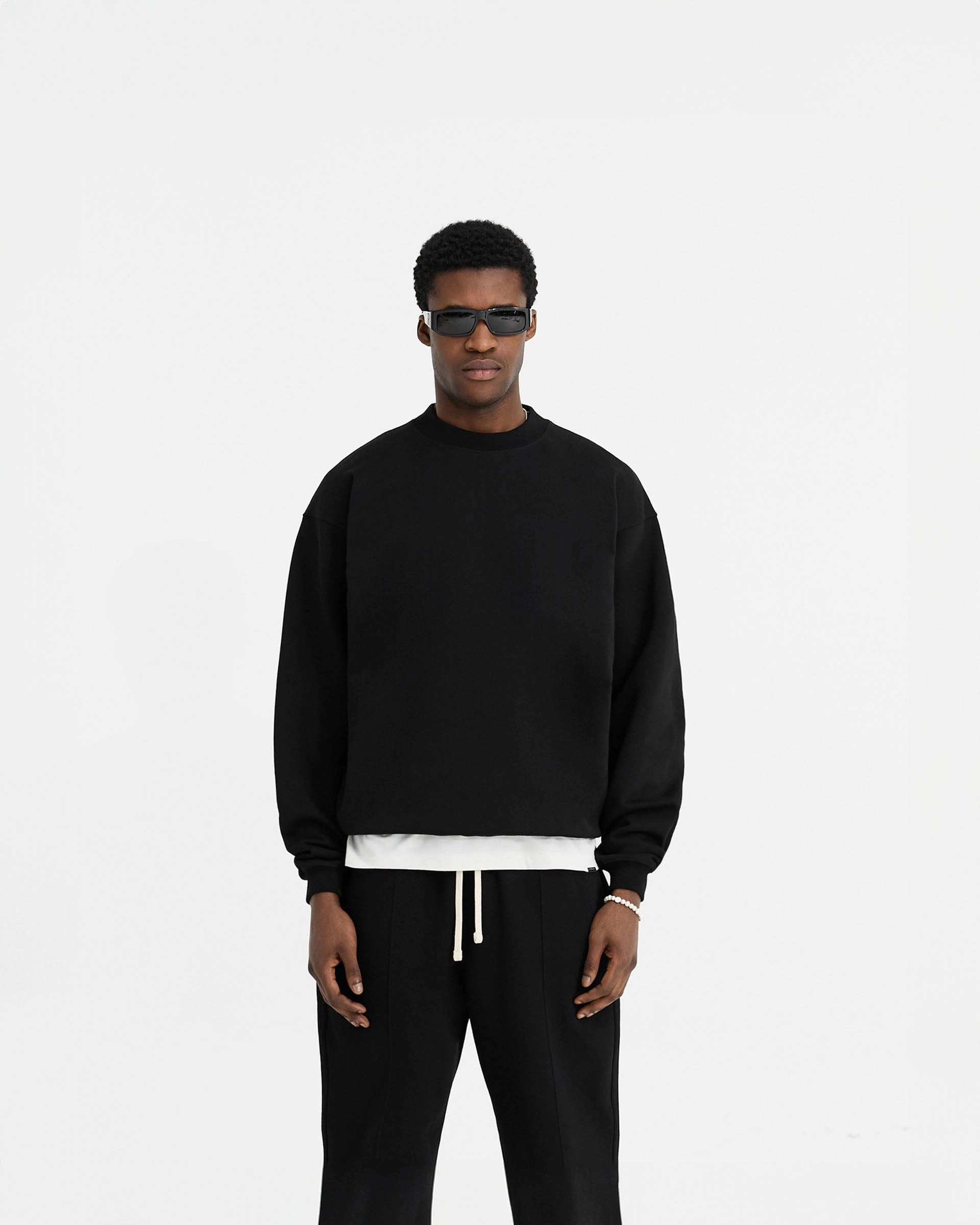 Initial Oversized Sweater - Black OekoTex Certified