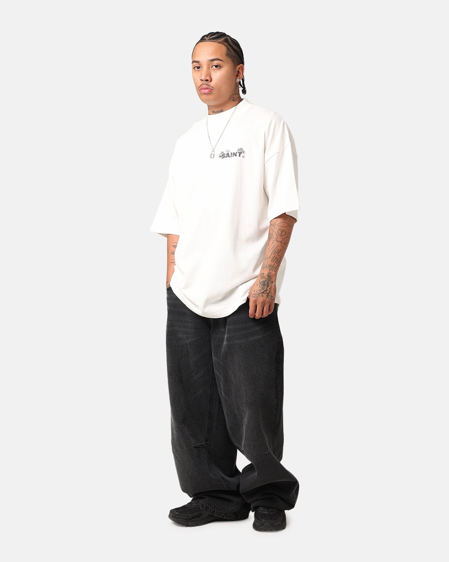 Saint Morta Wildflower T-Shirt Off White MoistureWicking Fabric