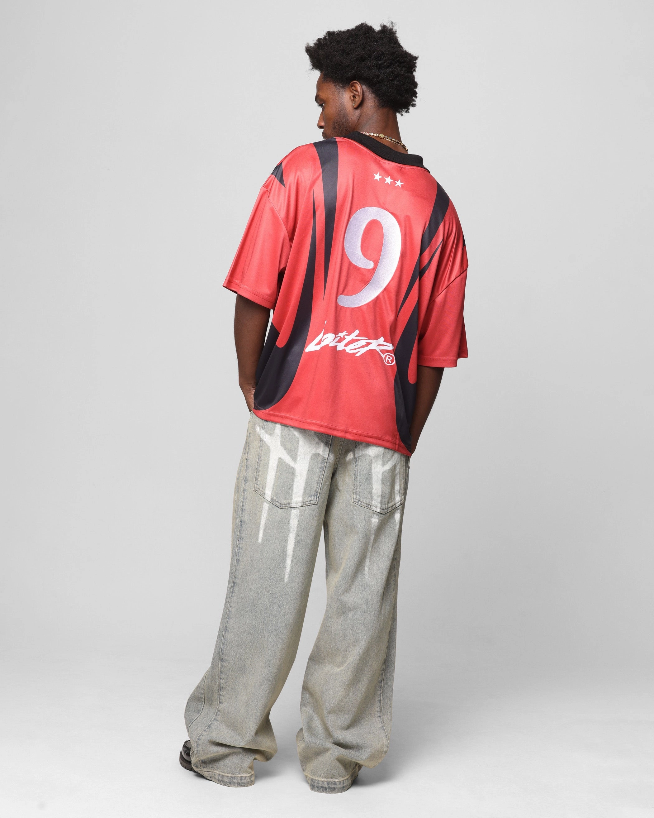 Loiter United Football Jersey Red Tear Resistant Reinforcement