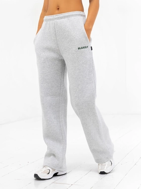Versatile Waist Amelie Wide Leg Sweatpants - Marl Grey