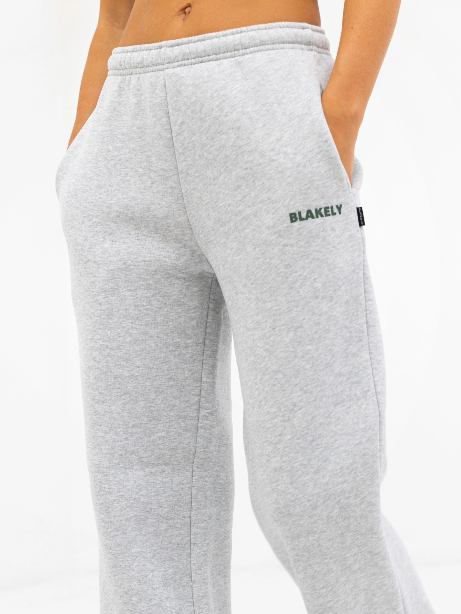 Amelie Wide Leg Sweatpants - Marl Grey StretchFabric All Time Use