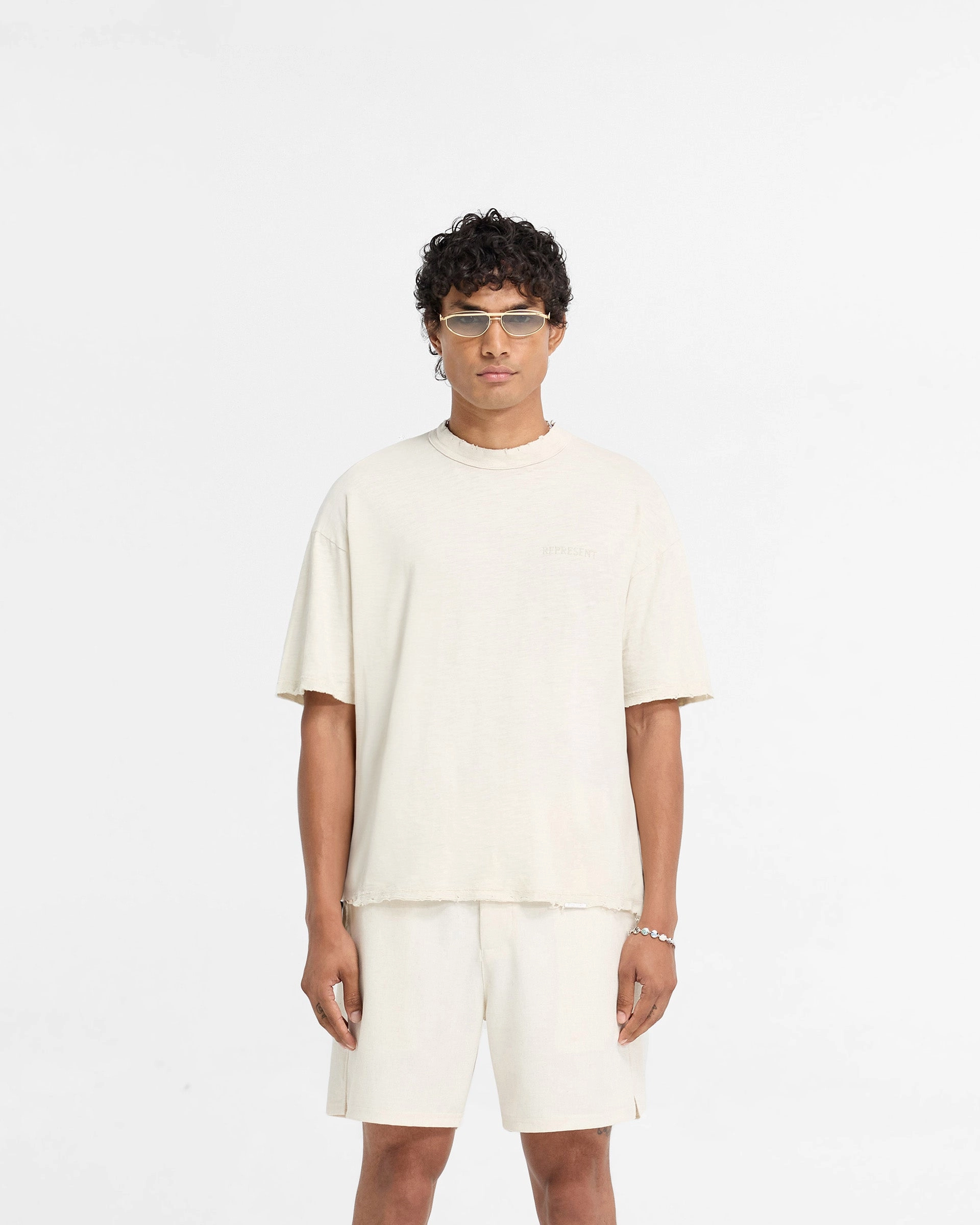 Slub T-Shirt - Flat White Casual Chic Wear Minimal Layers