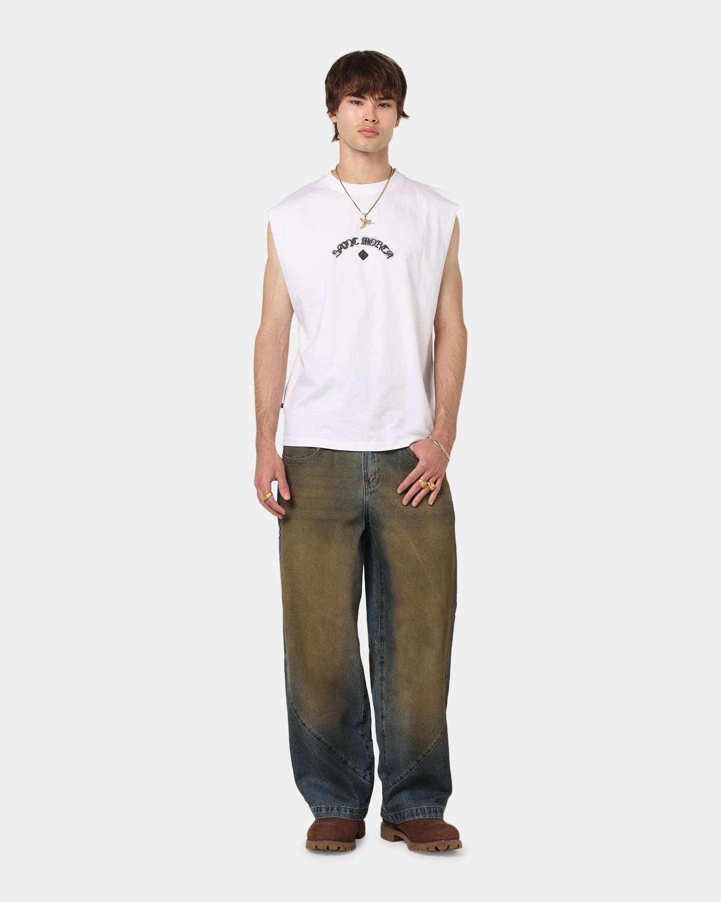 Plus-size option Flatlock Seams Saint Morta Amplus Dirty Jeans Real Dirty Blue