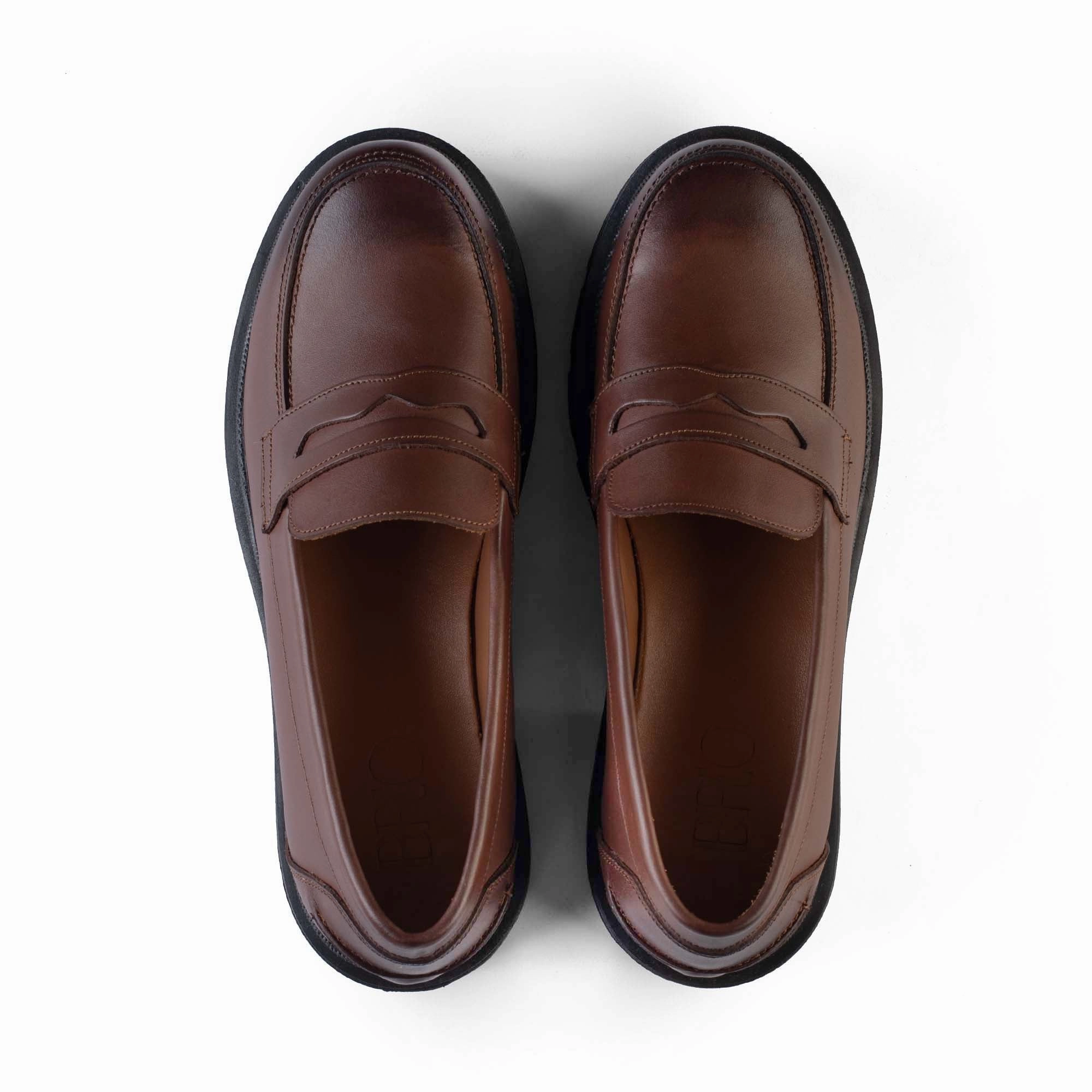Brio Modern Platform Loafers-BROWN Cool Path Grip Lane