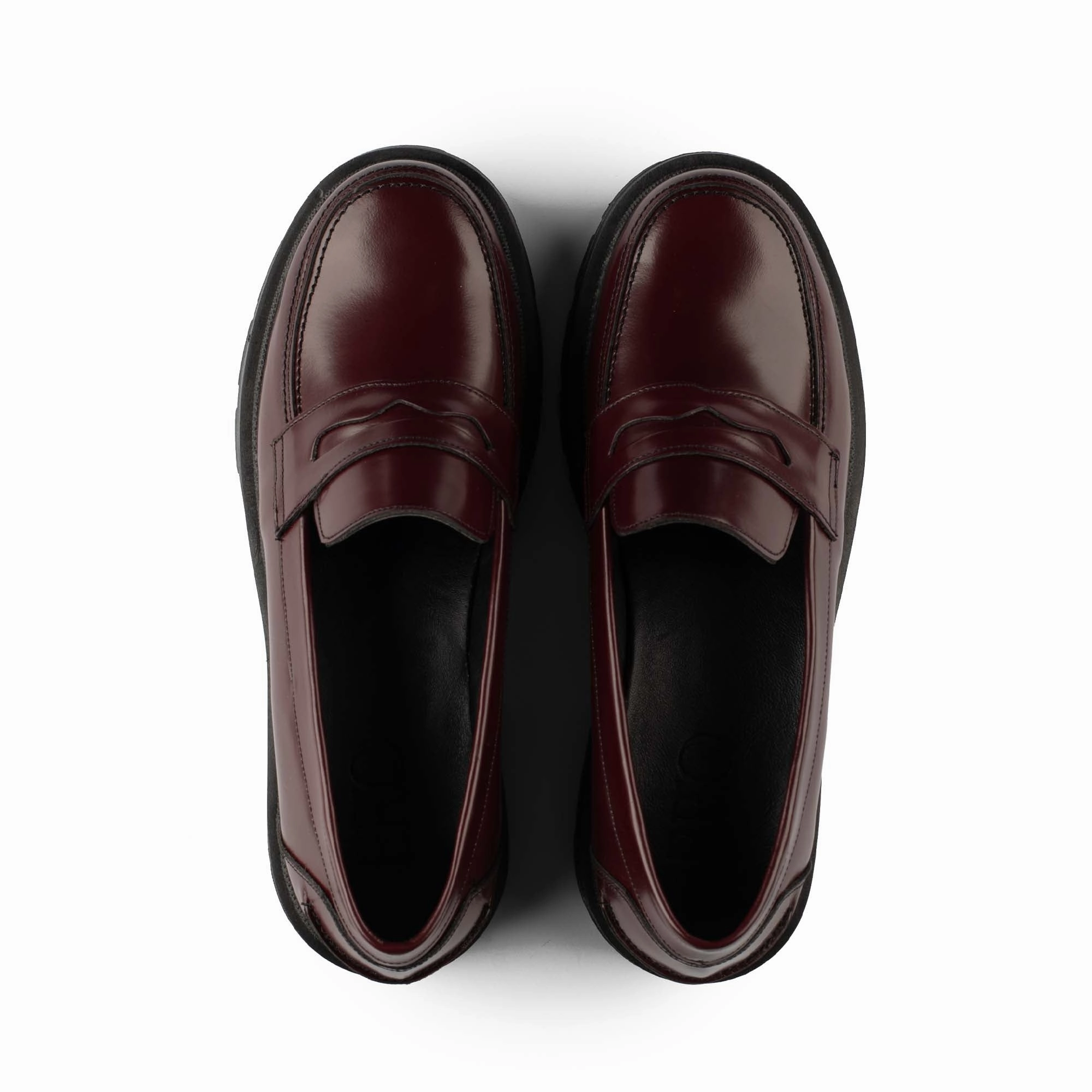 Slip Friendly Music Spot Lane Brio Modern Platform Loafers-Burgundy